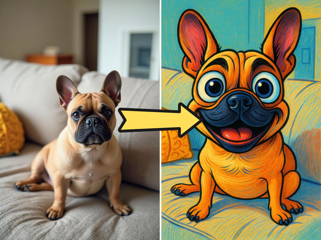Custom Funny Pet Caricature Portrait