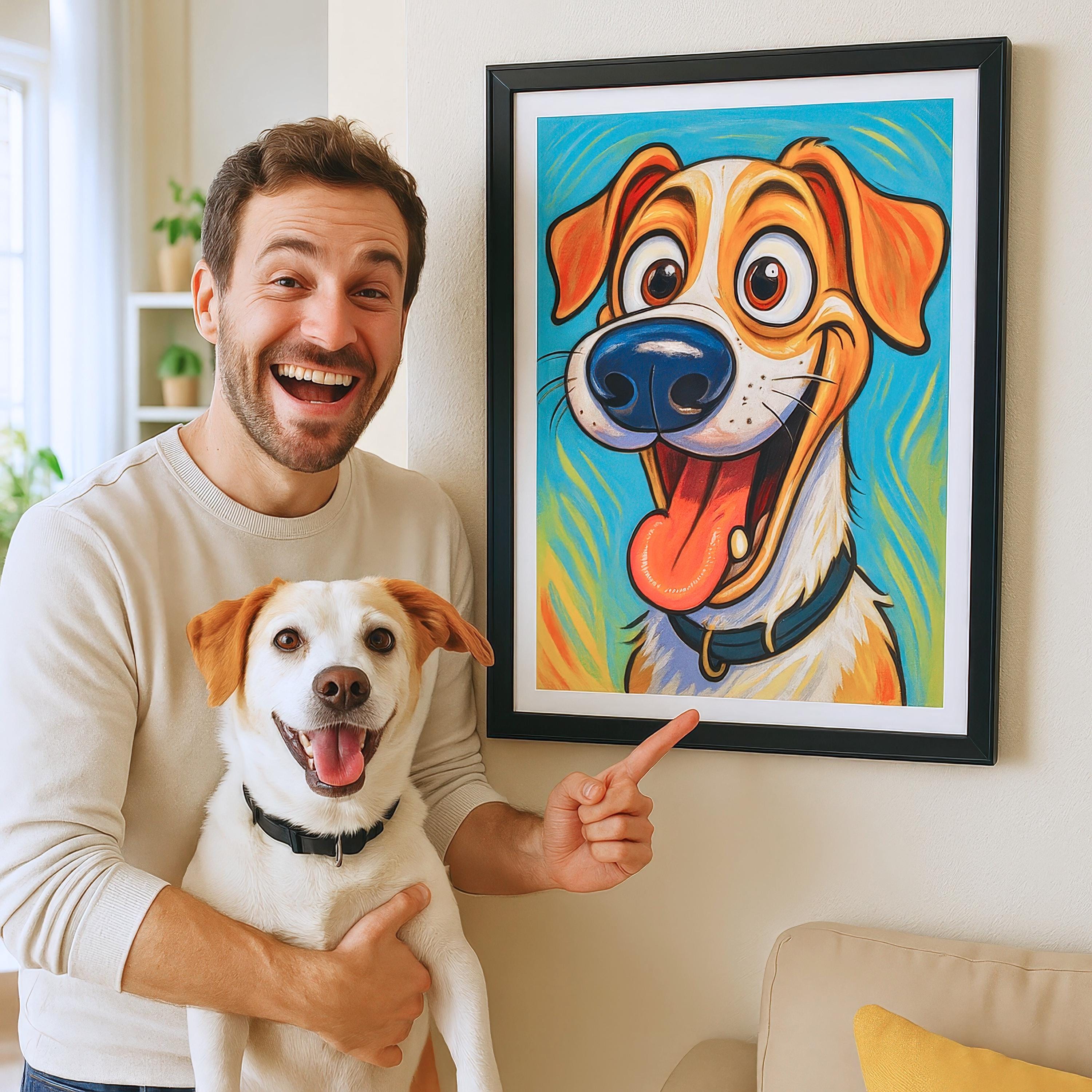 Custom Funny Pet Caricature Portrait