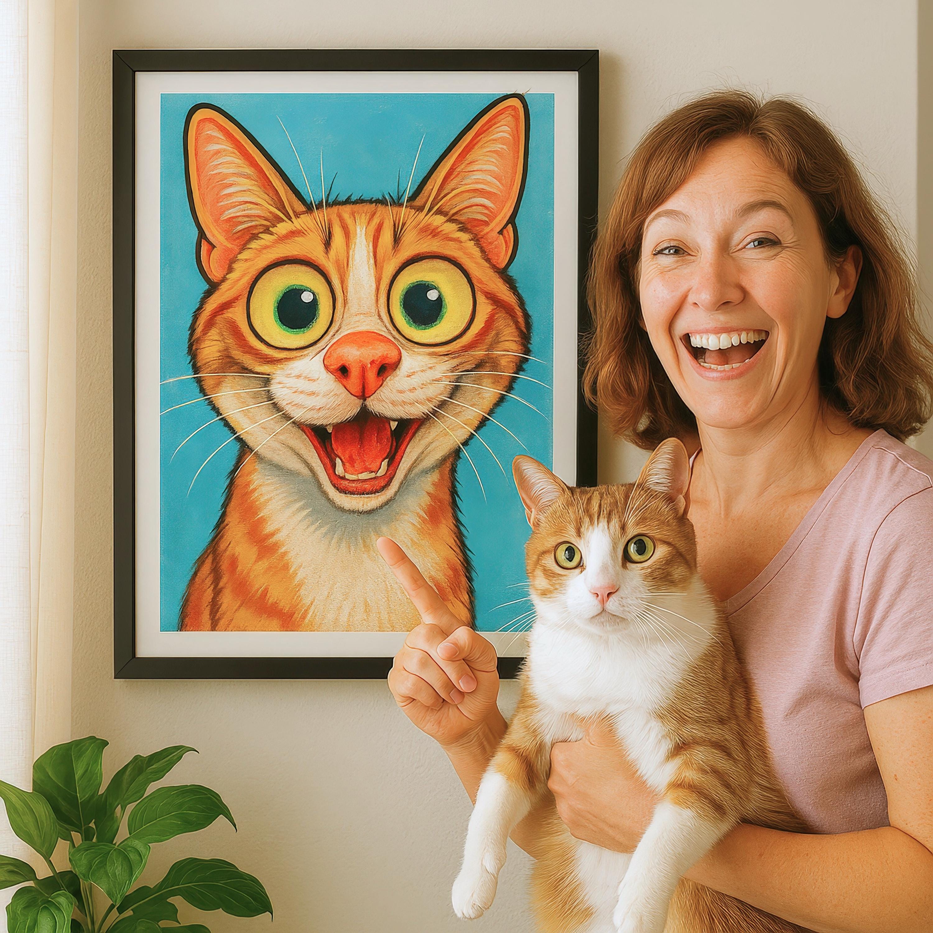 Custom Funny Pet Caricature Portrait