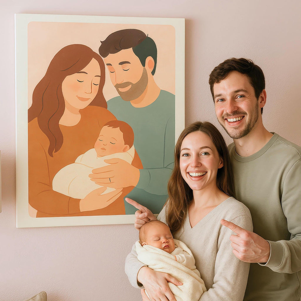 Custom Pastel Newborn Portrait