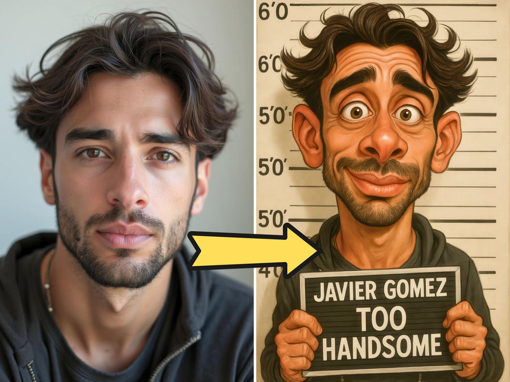 Mugshot Poster Caricature Portrait