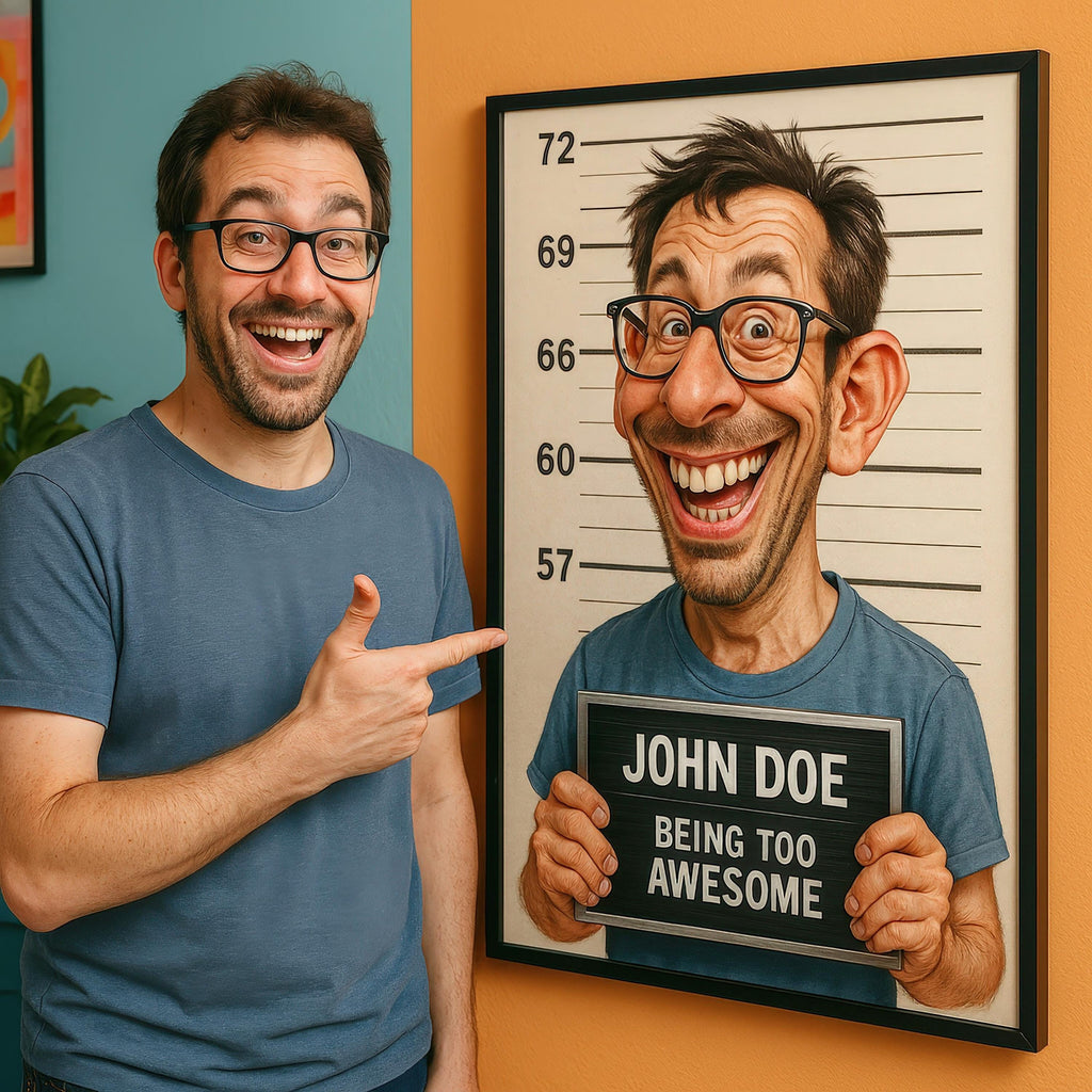 Mugshot Poster Caricature Portrait