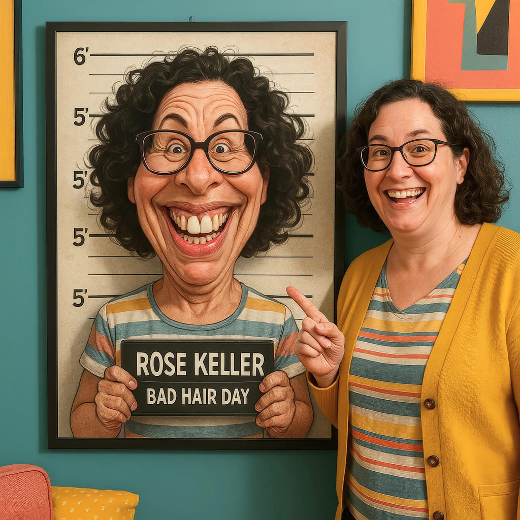 Custom Funny Mugshot Caricature Portraits