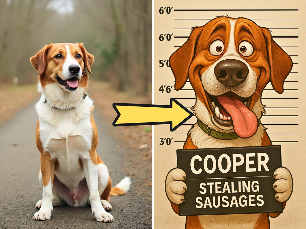 Custom Pet Mugshot Portrait