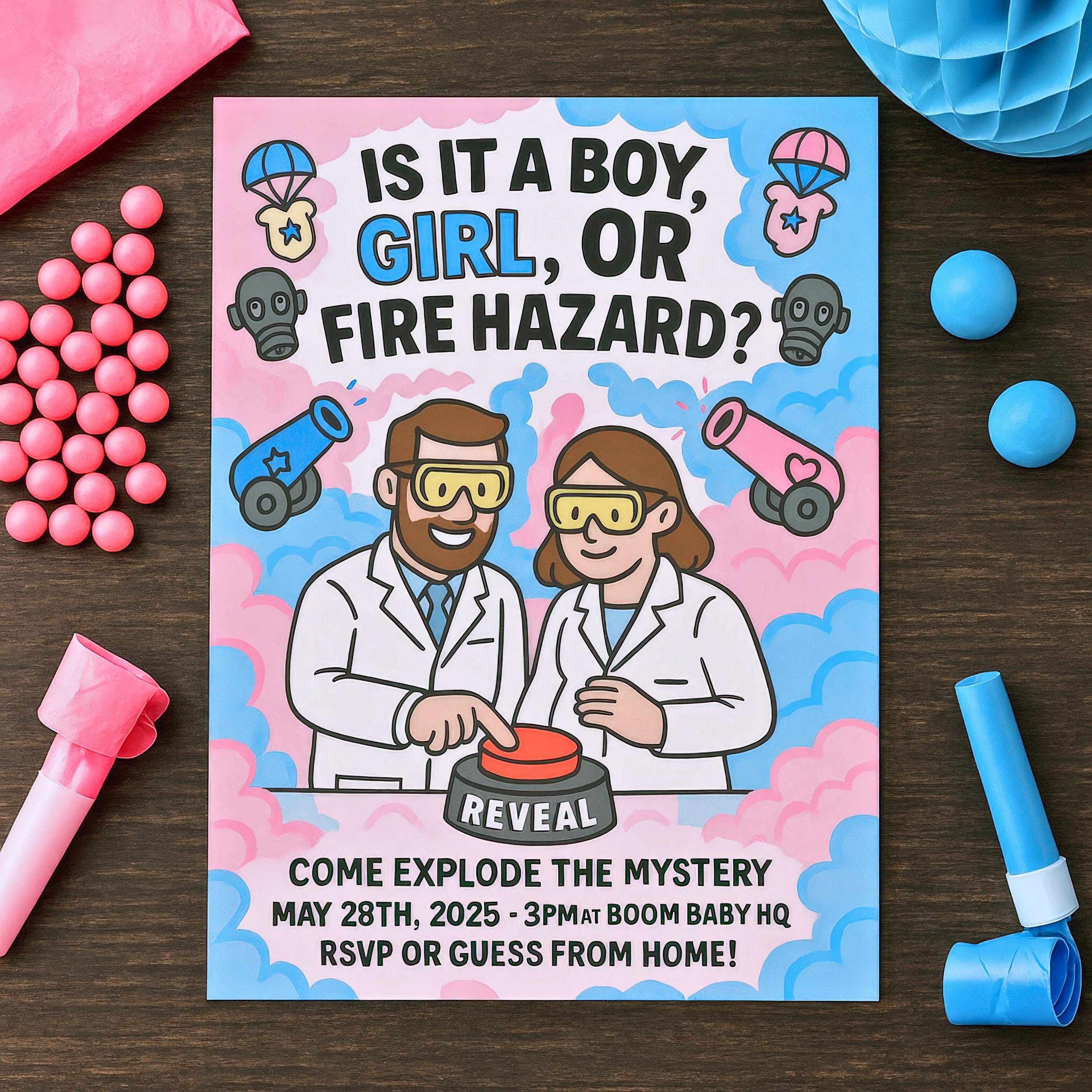 Personalized Caricature Event Invitation Illustration