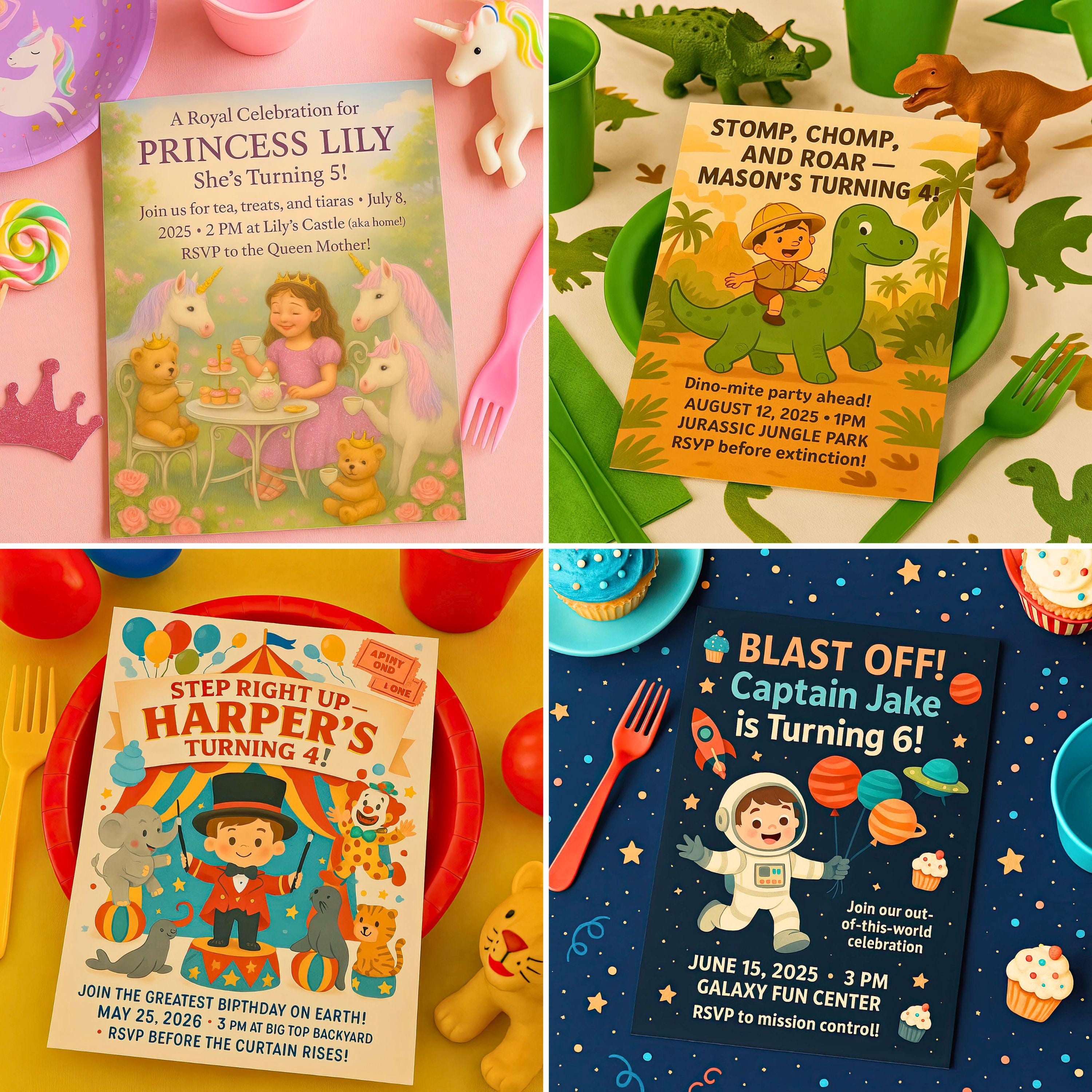 Custom Kids Birthday Invitation Design