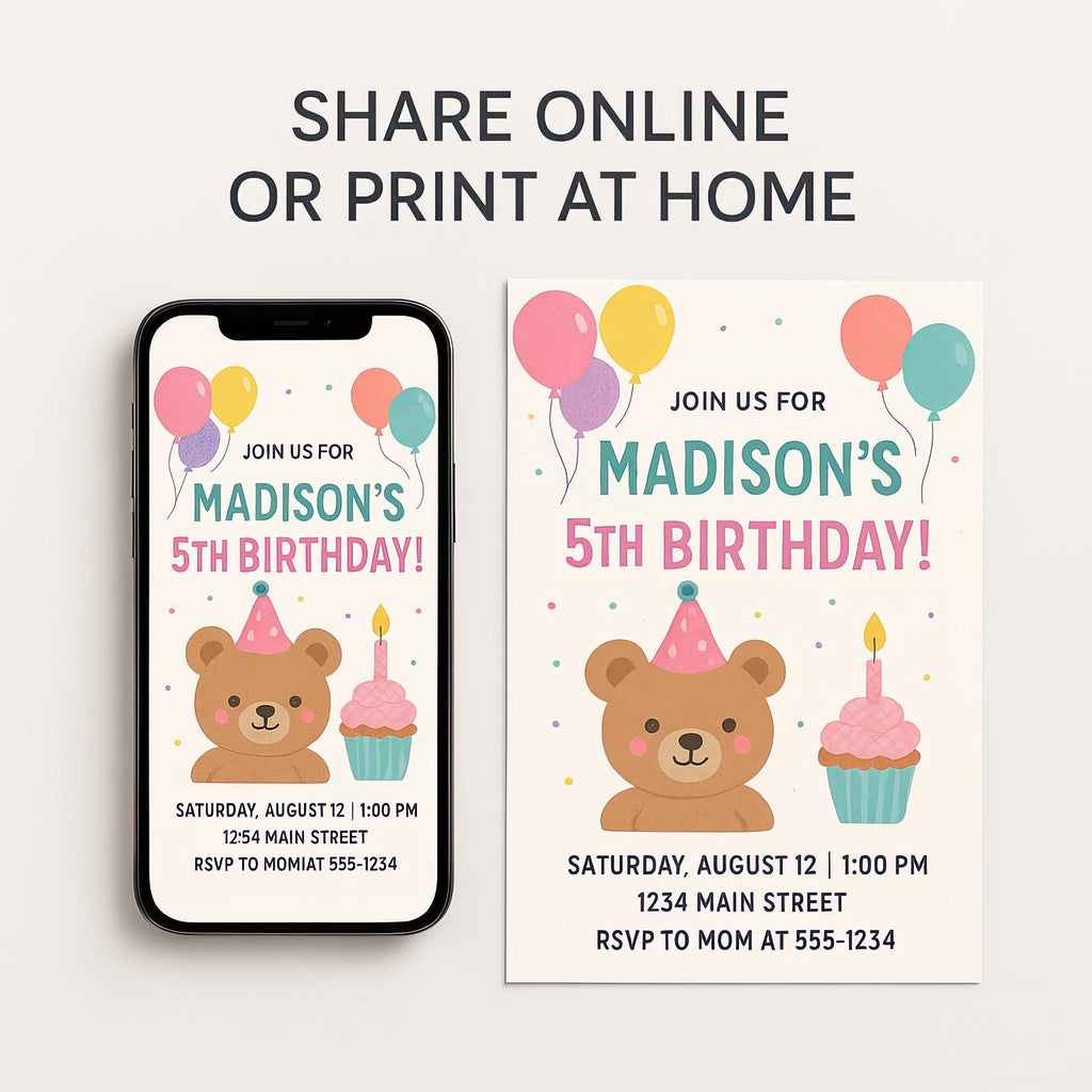 Personalized Kids Birthday Invitation Design