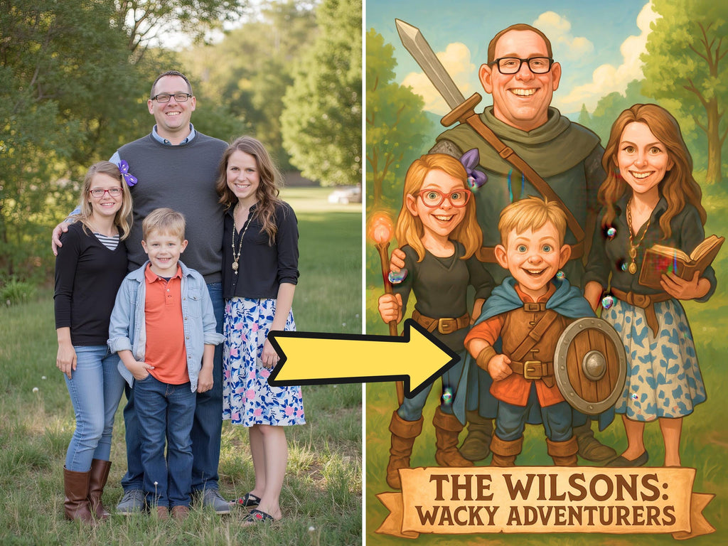 Custom Funny Family RPG Group Portraits