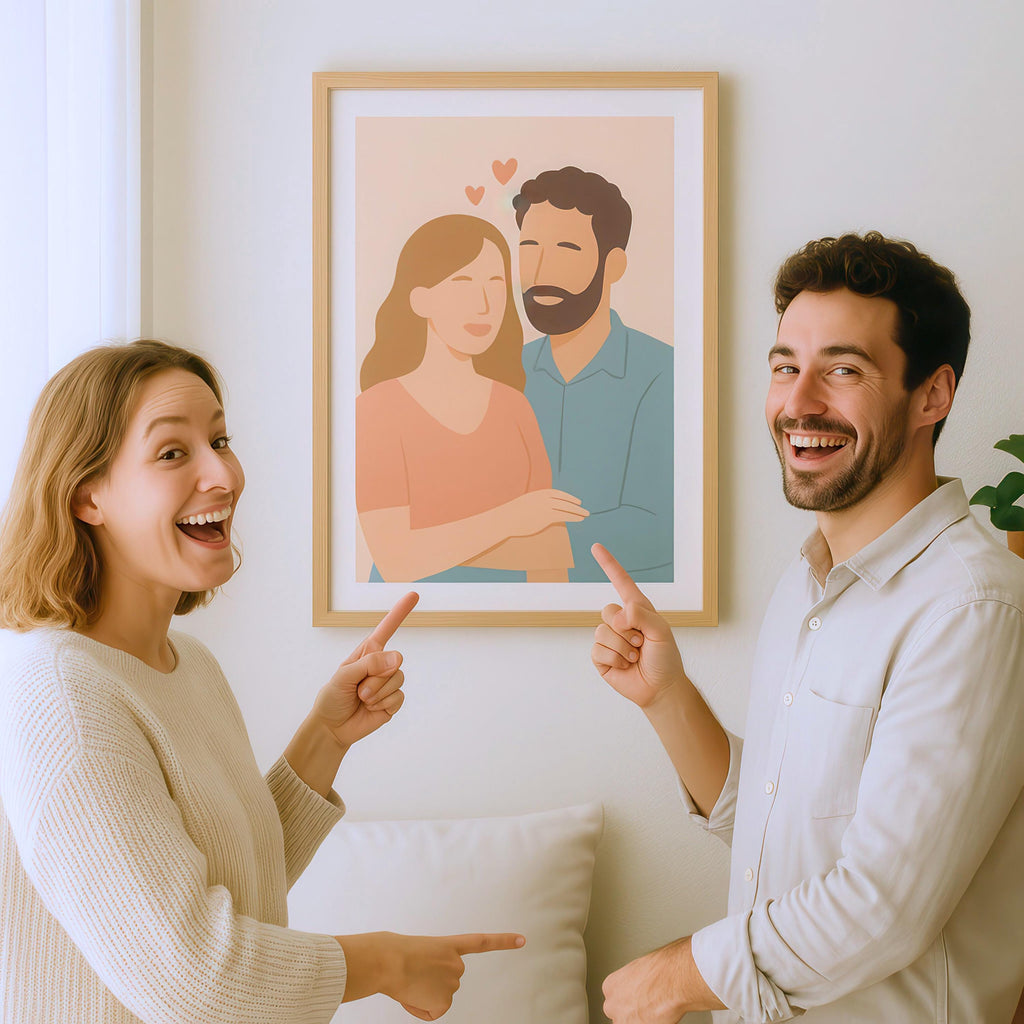 Romantic Pastel Couple Portrait