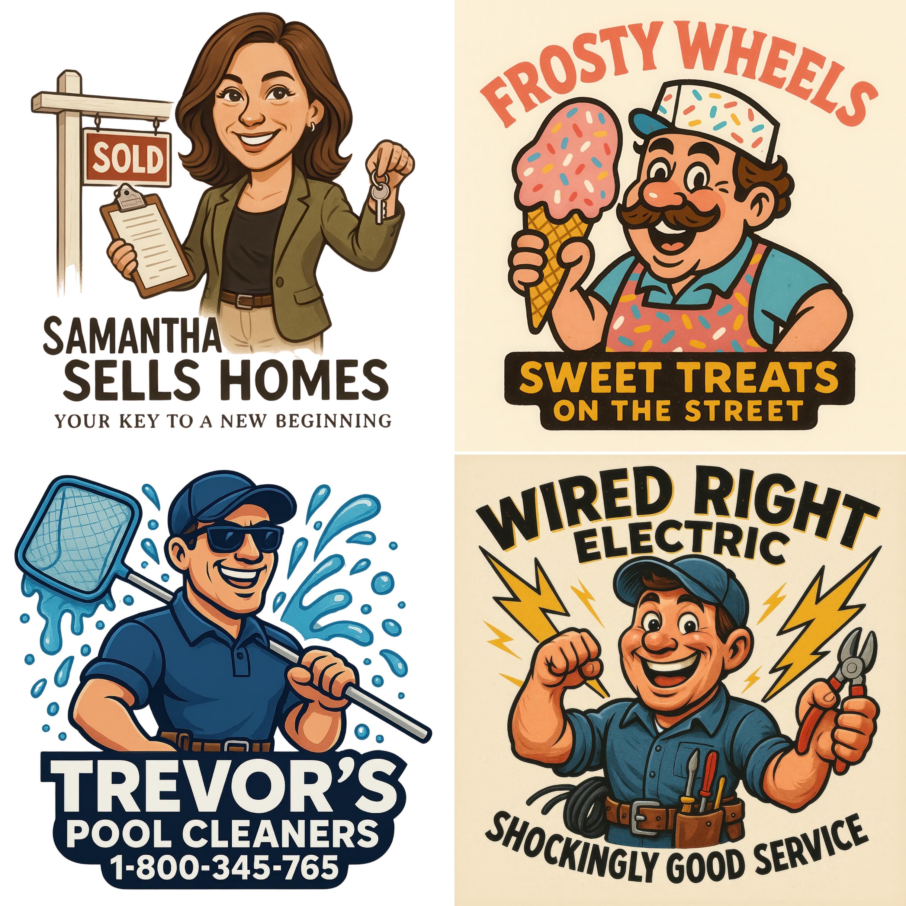 Small Business Logo & Cartoon Branding