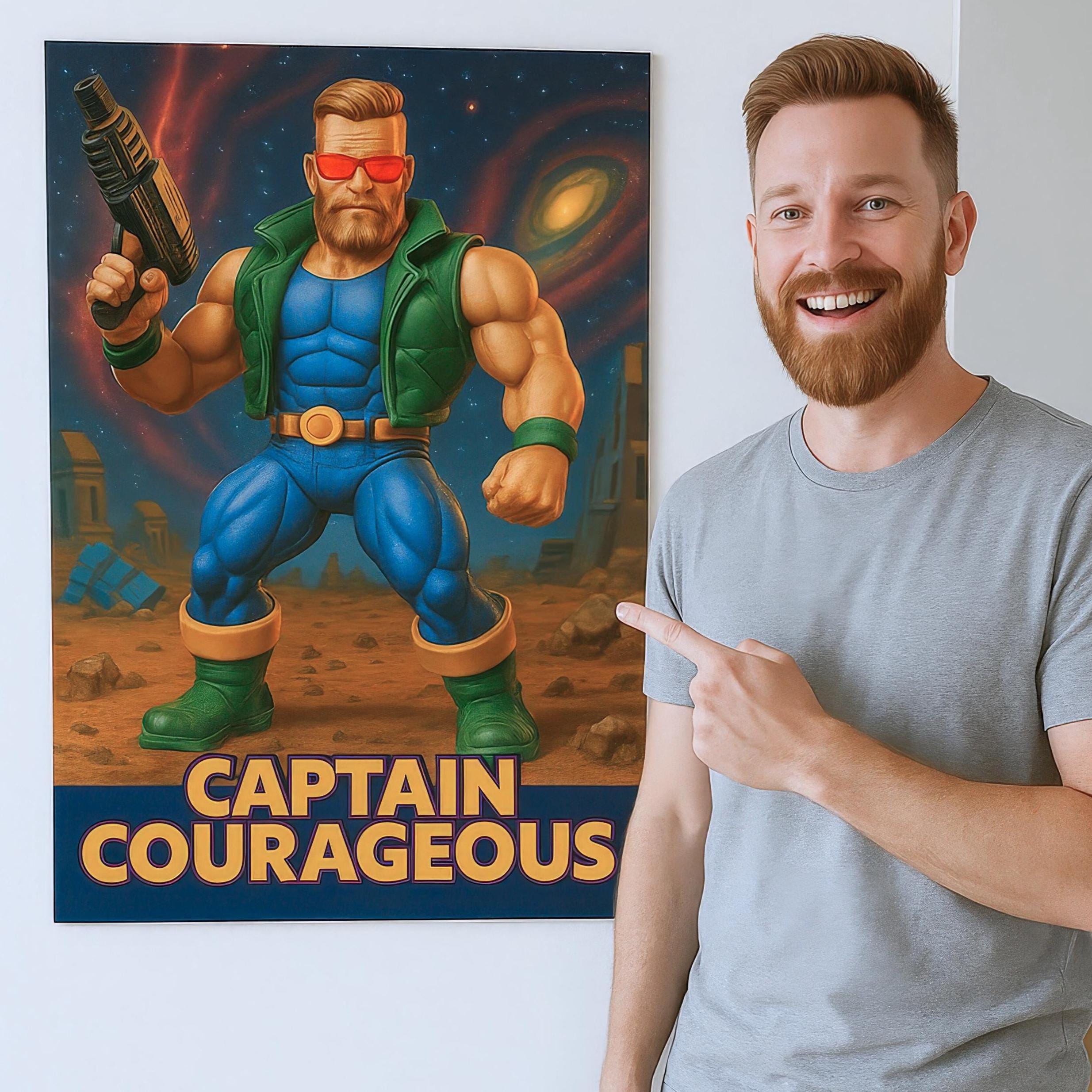 Custom 1980s Style Plastic Action Figure Portrait