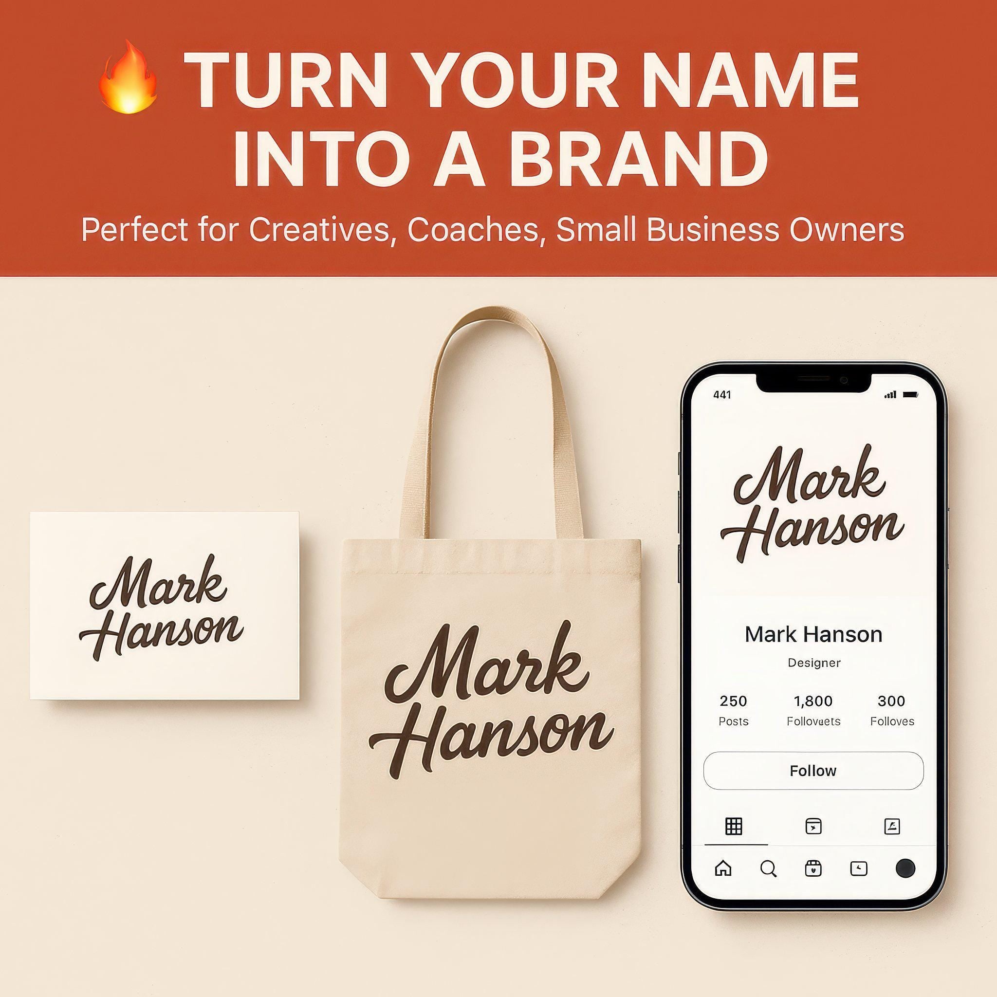 Custom Full Name Logo Design