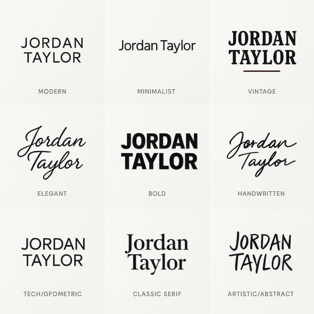 Custom Full Name Logo Design