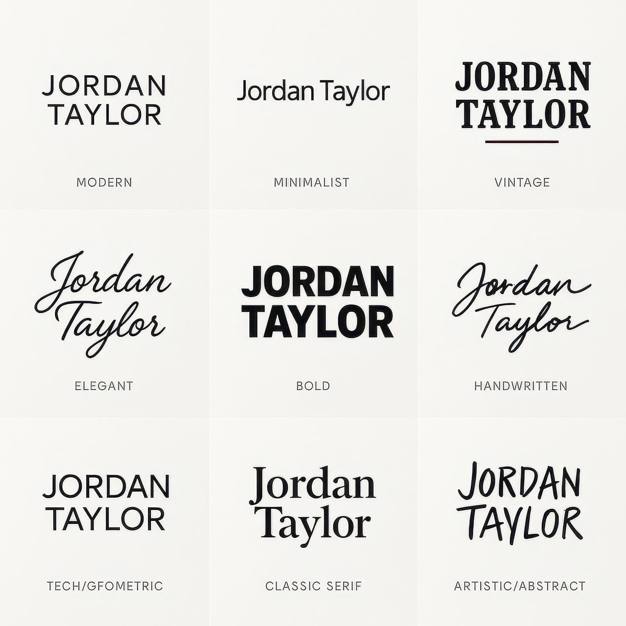 Custom Full Name Logo Design