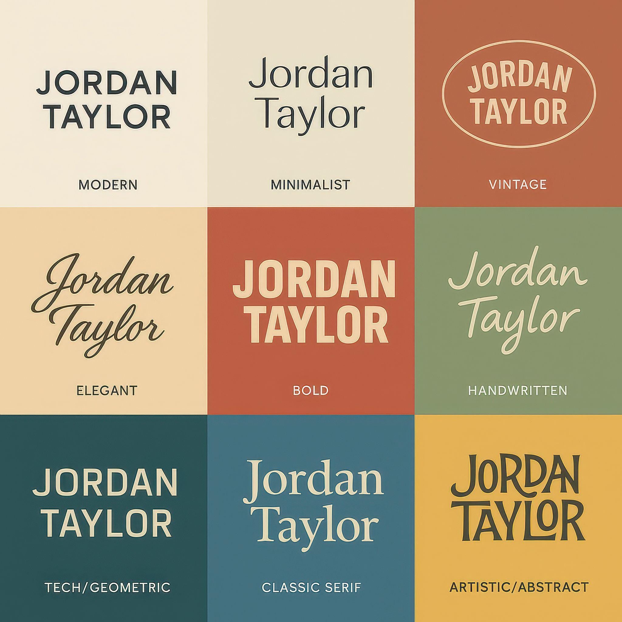 Custom Full Name Logo Design