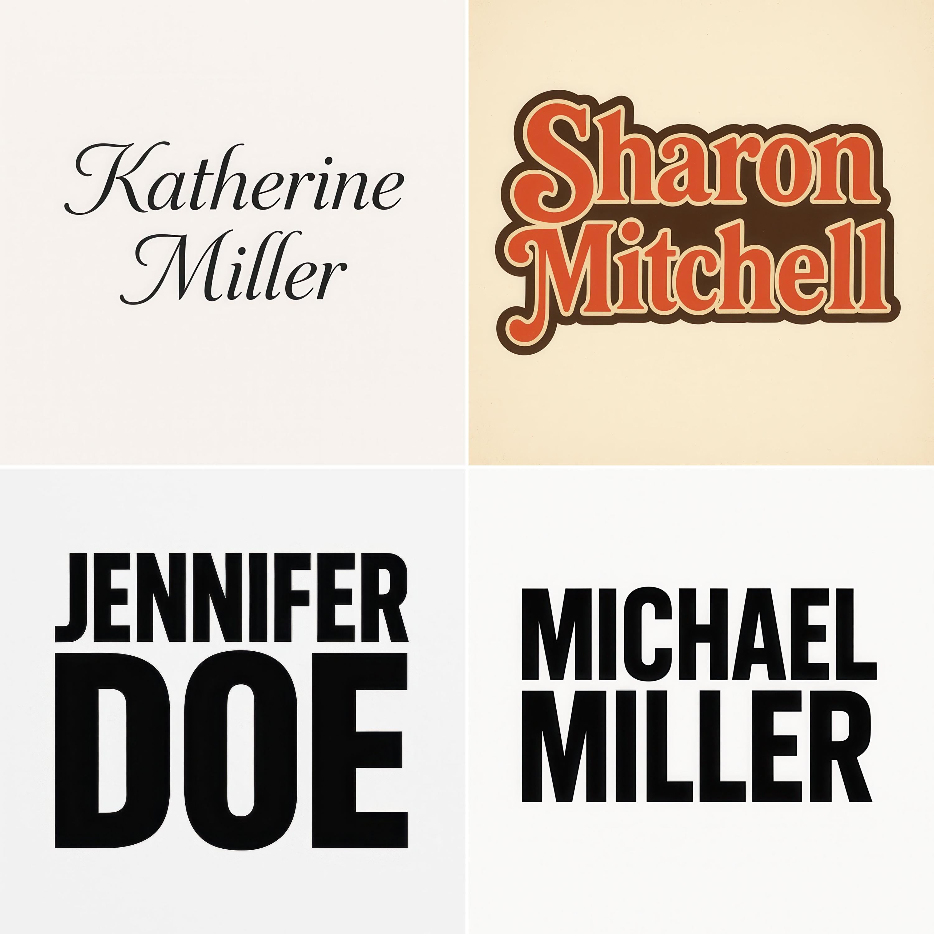 Custom Full Name Logo Design