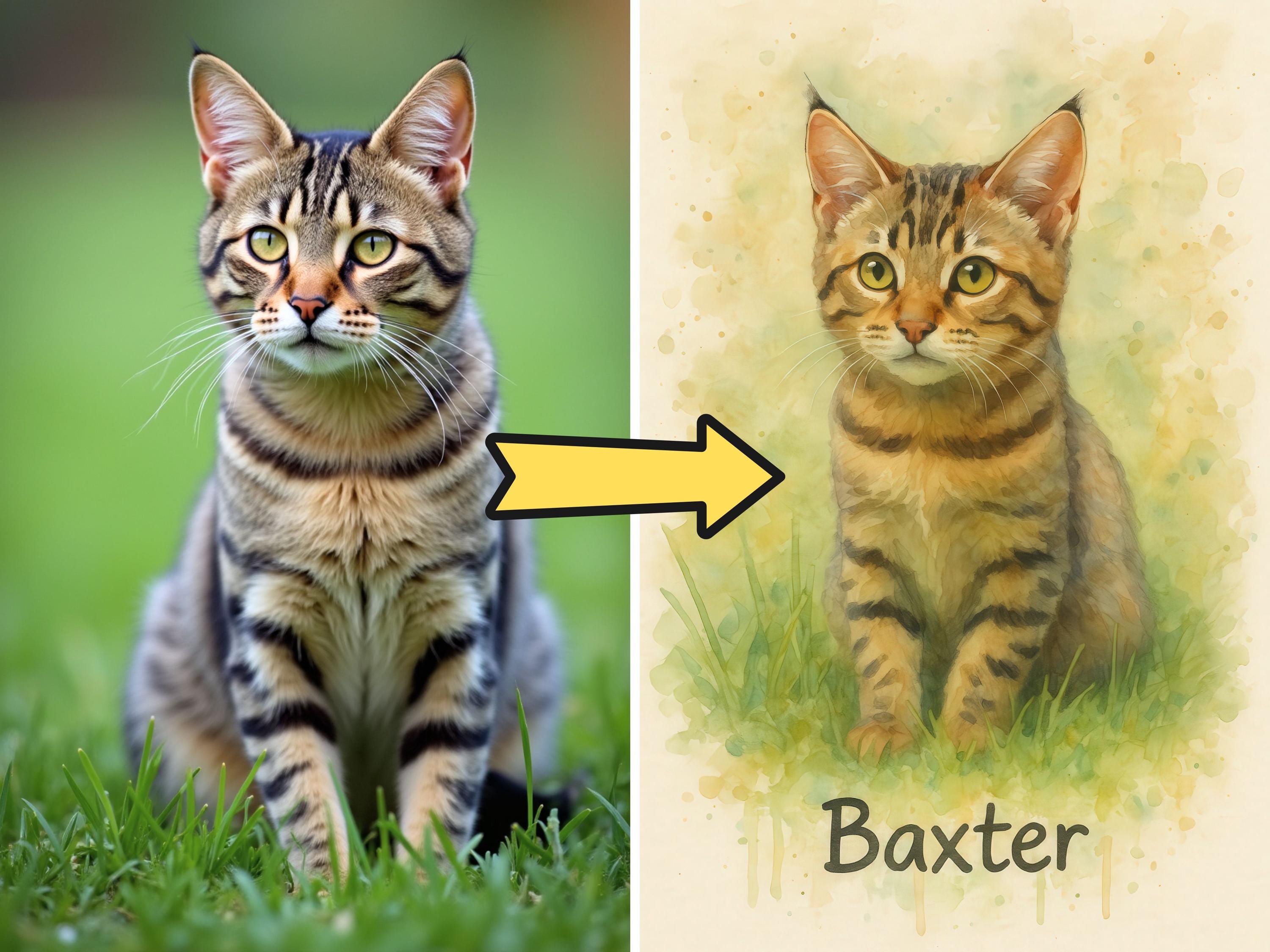 Custom Watercolor Pet Portrait