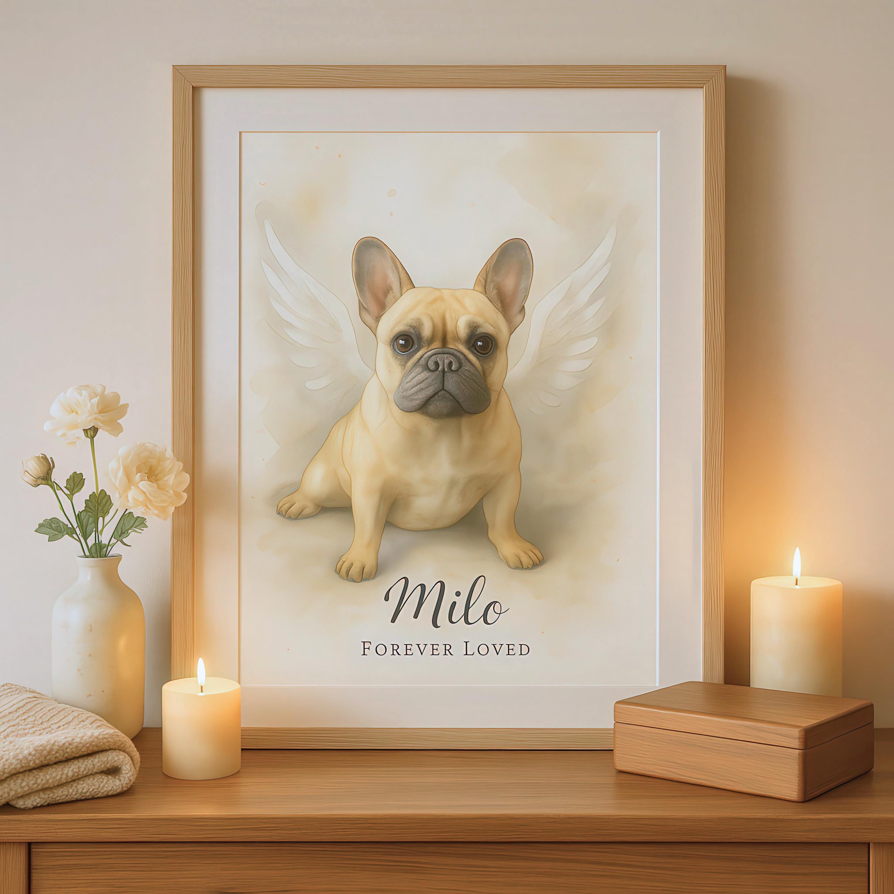 Custom Watercolor Pet Memorial Portrait