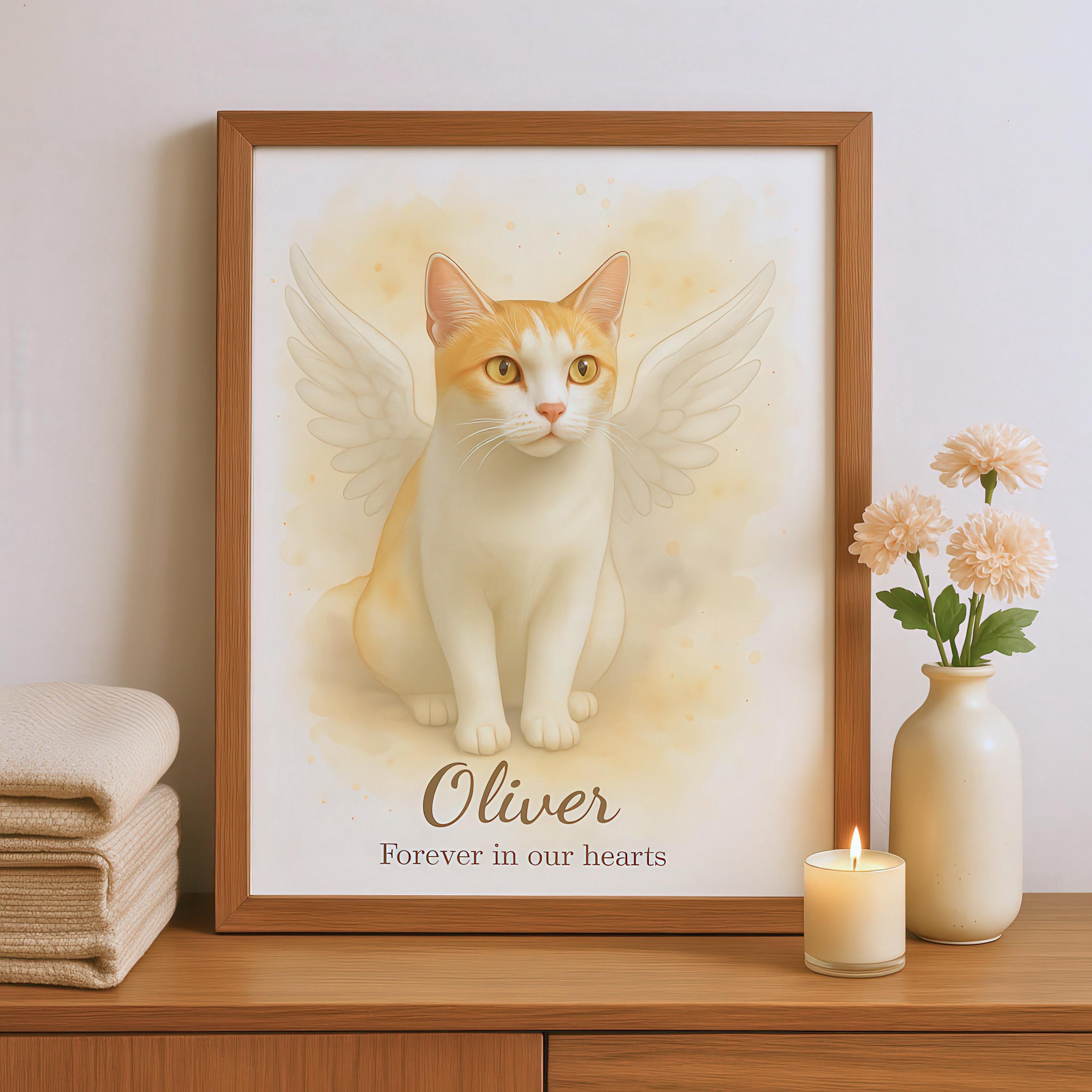Custom Watercolor Pet Memorial Portrait