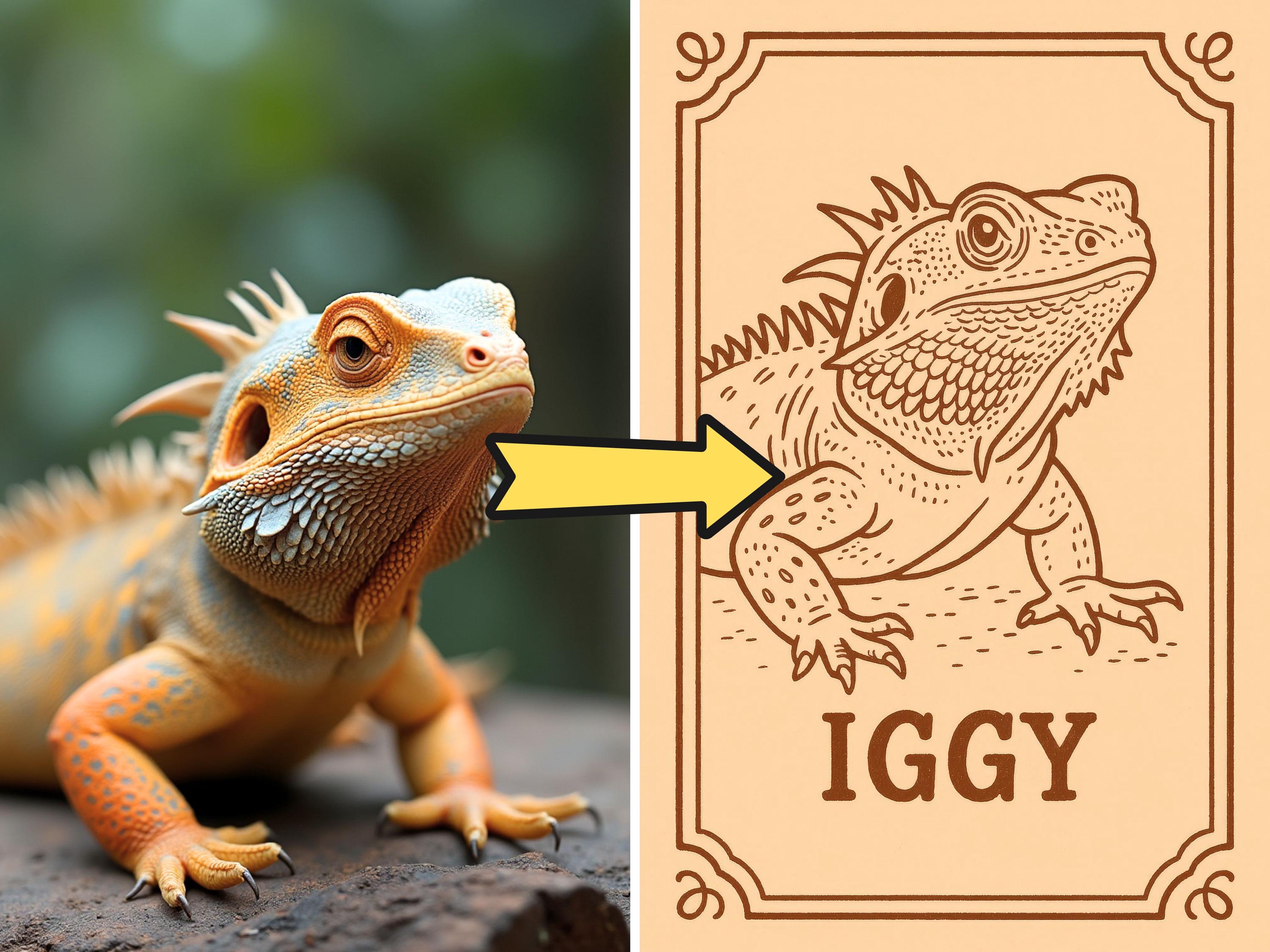 Custom Vintage Pet Portrait Drawing