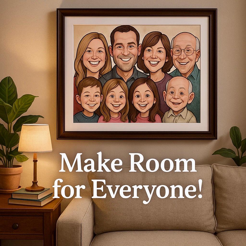 Add-On: Extra People for Group Caricature (5 or More Characters)