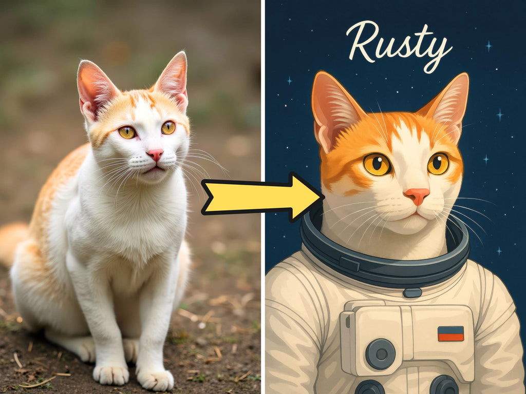Custom Astronaut Pet Portrait
