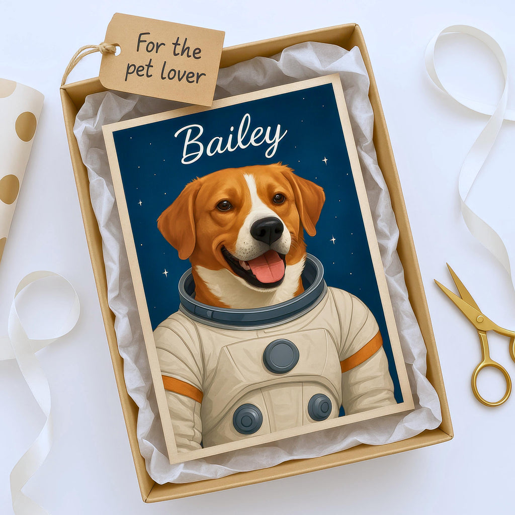 Custom Astronaut Pet Portrait