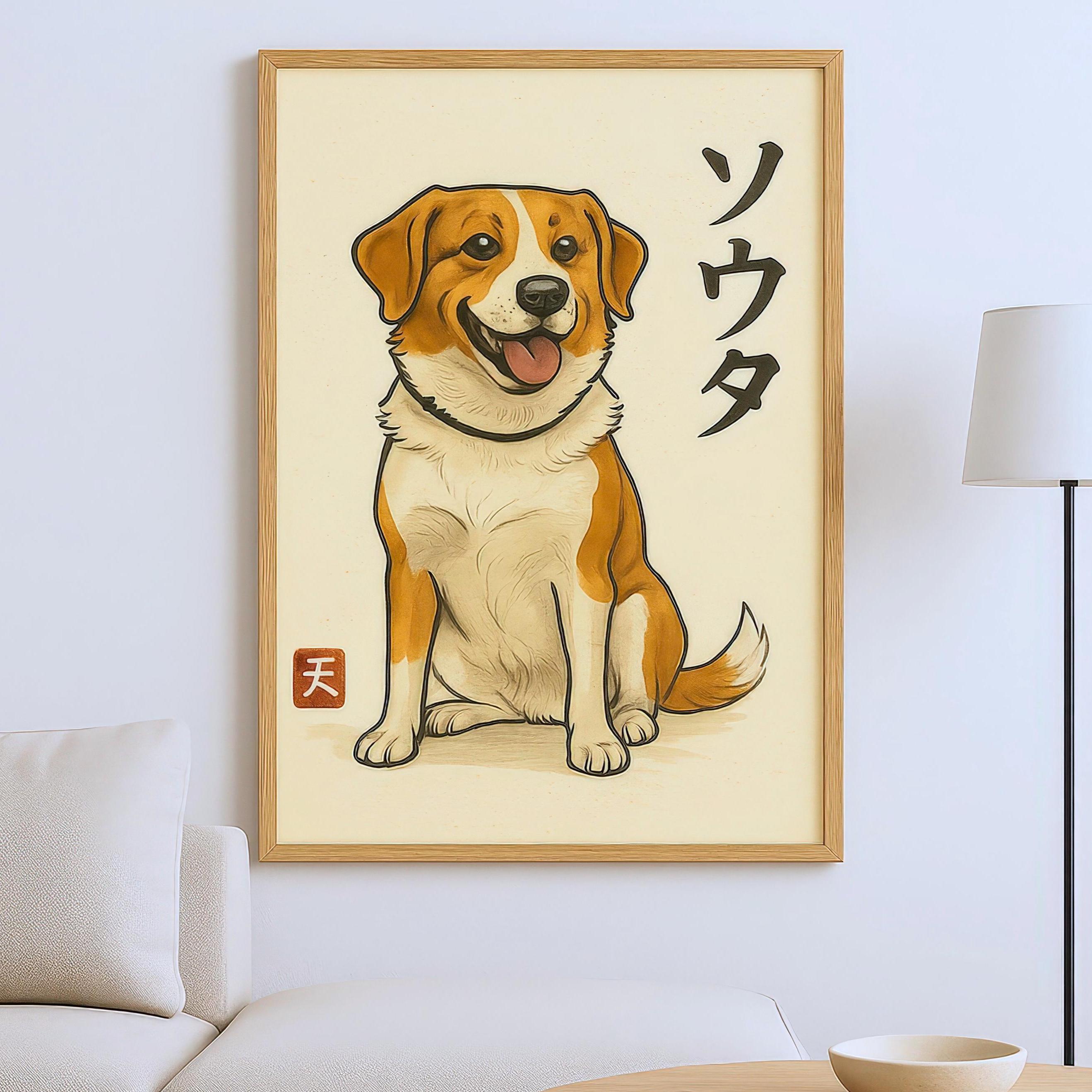 Custom Etegami-Style Pet Portrait