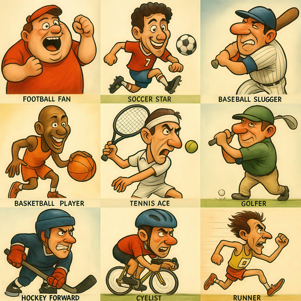 Custom Sports Caricature Portrait