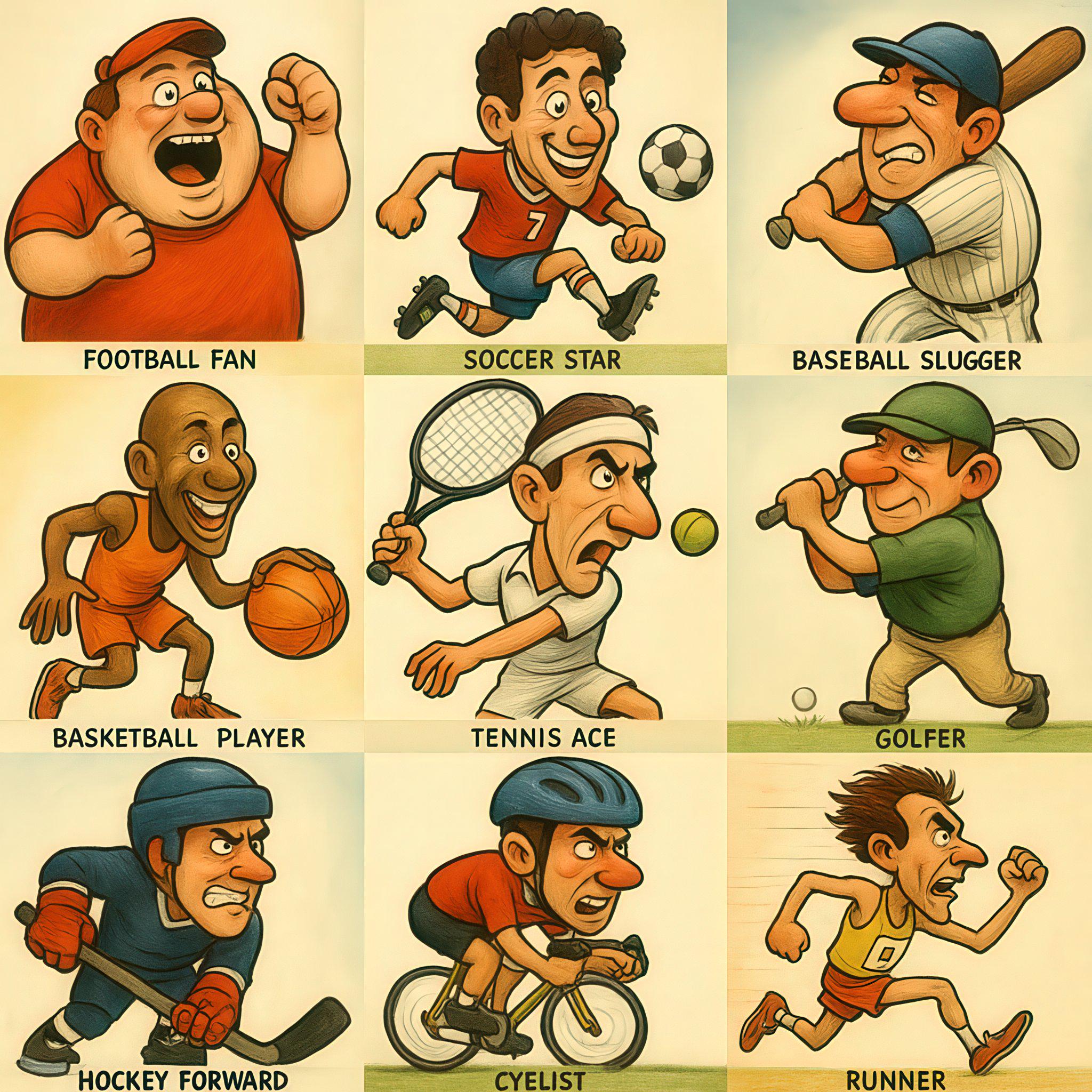 Custom Sports Caricature Portrait