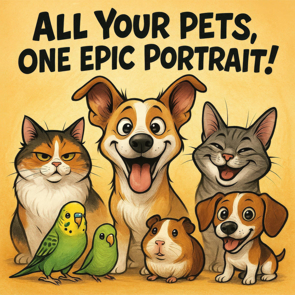 Custom Funny Pet Caricatures