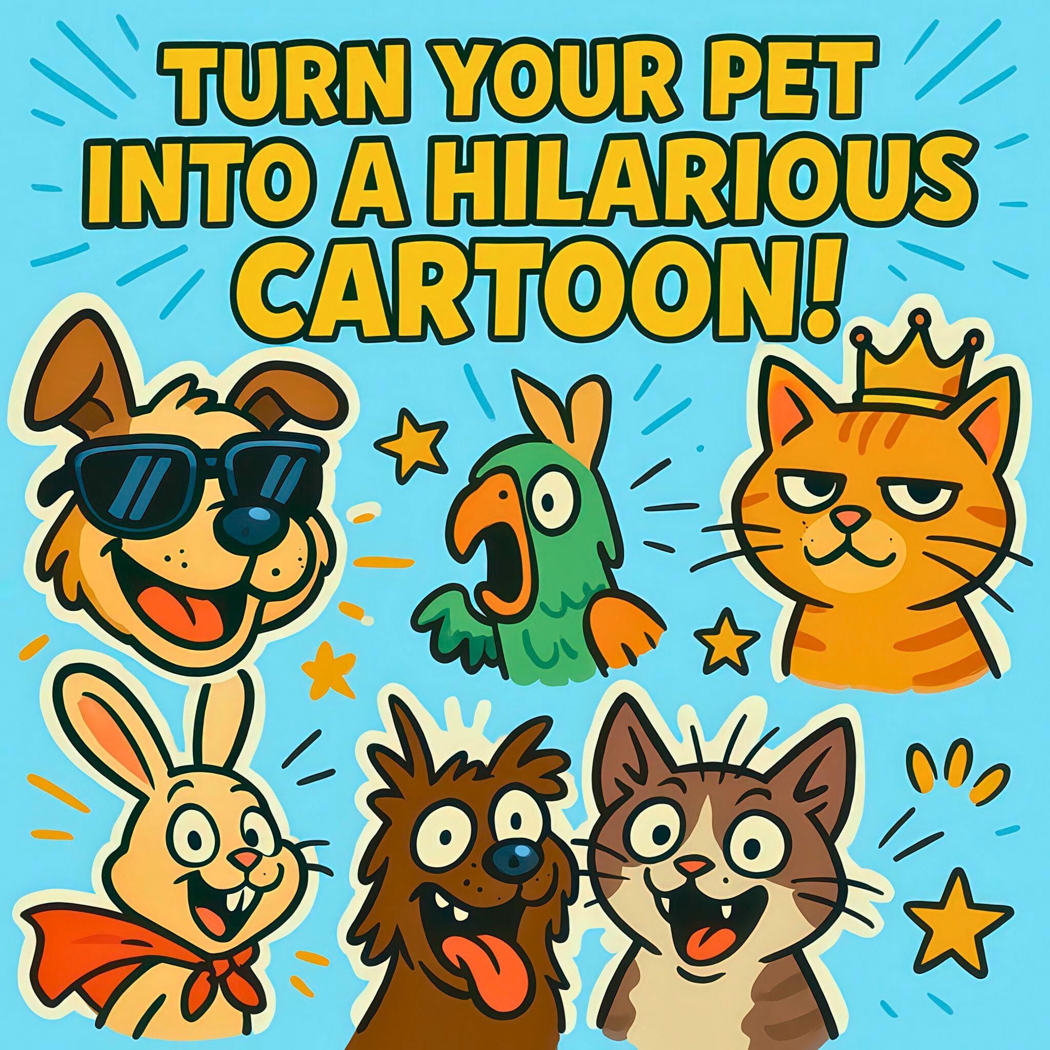 Custom Funny Pet Caricatures