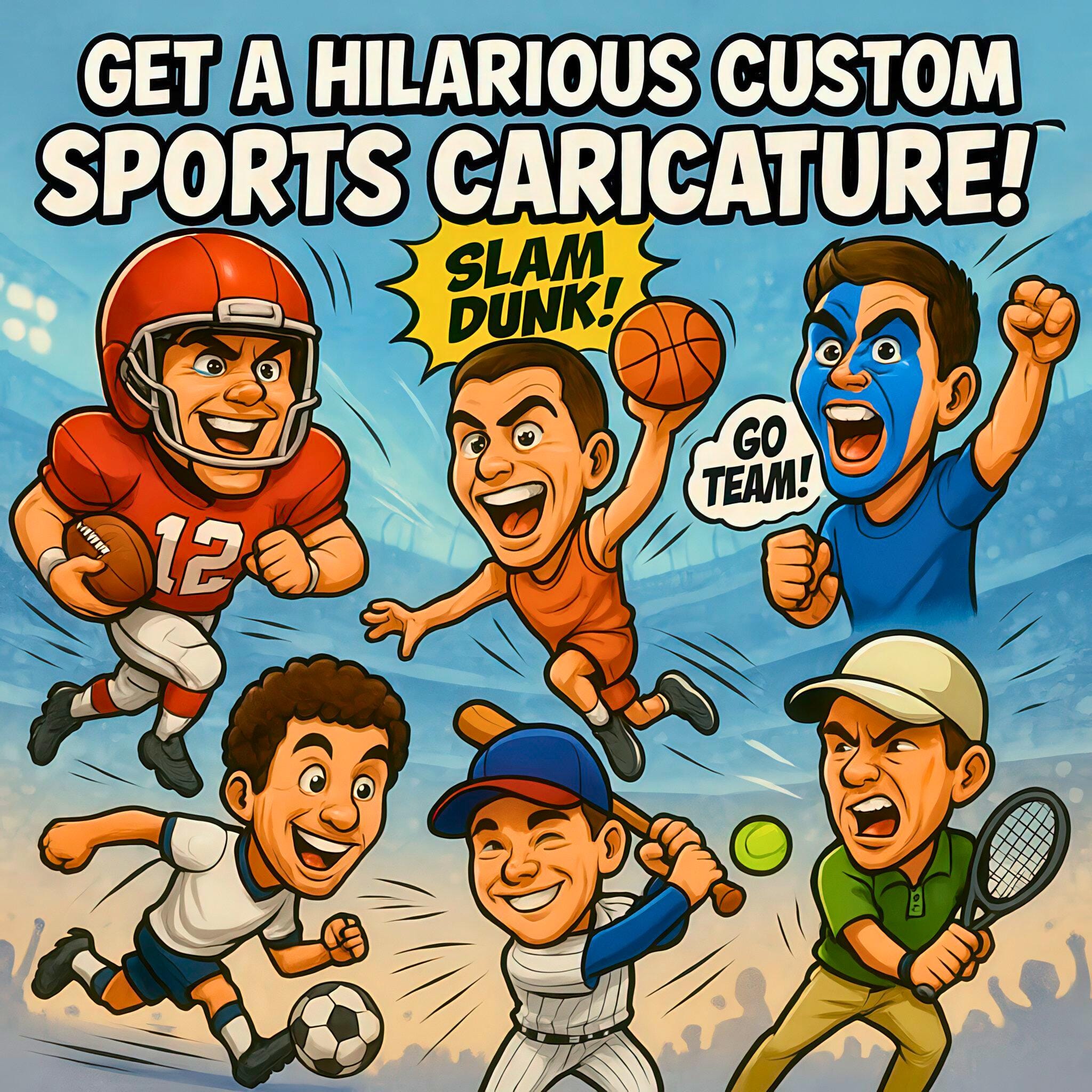 Custom Sports Caricature Portrait
