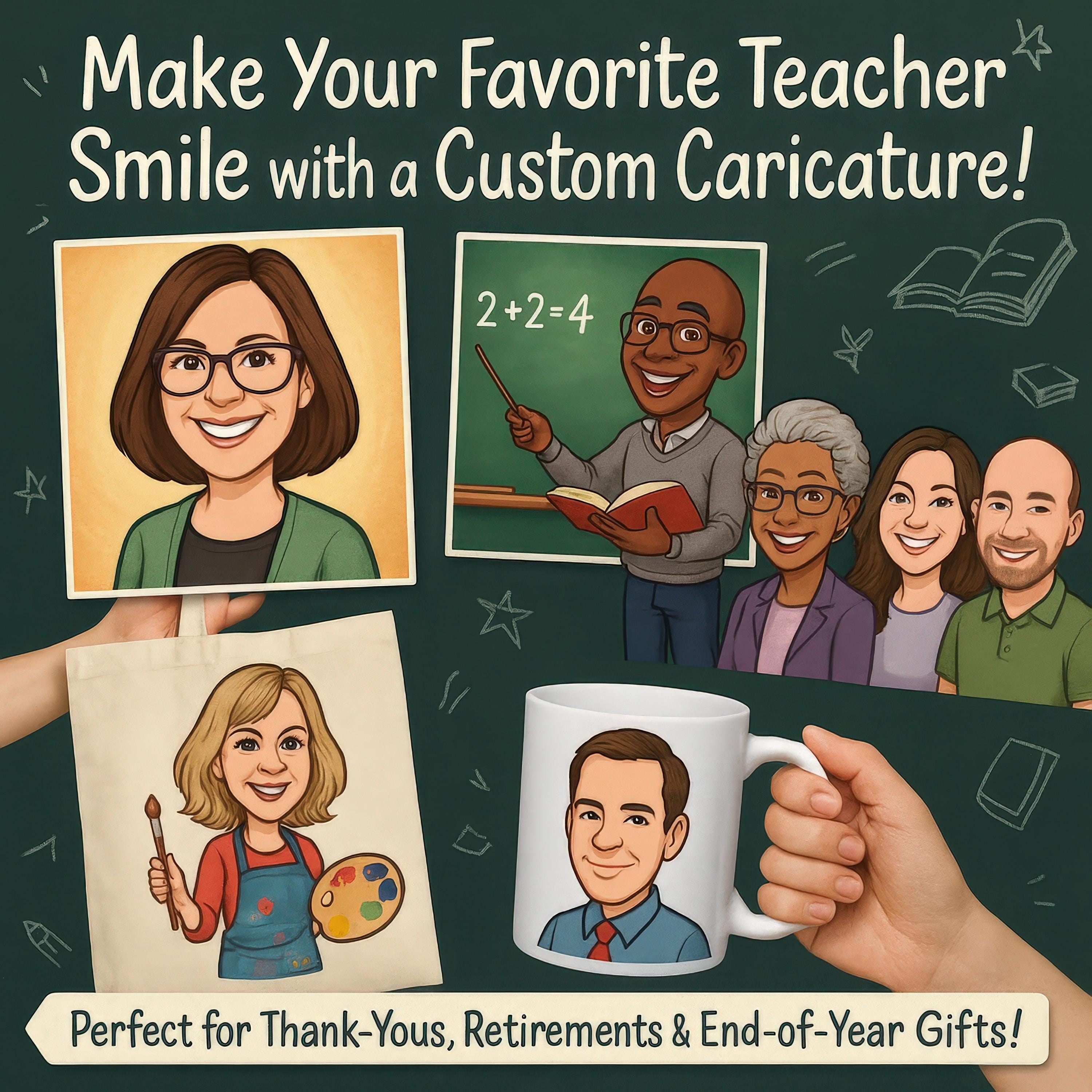 Custom Teacher Caricature