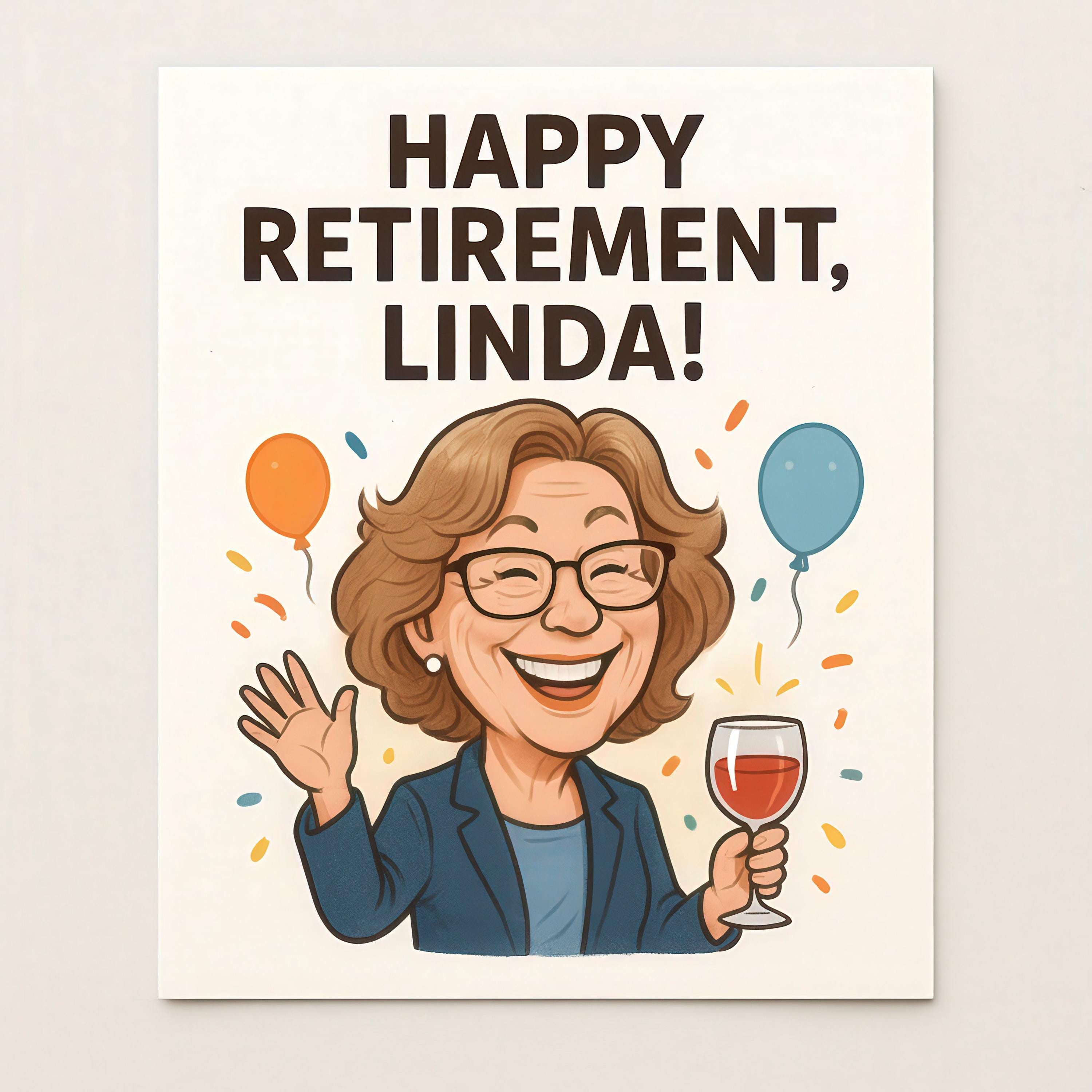 Custom Retirement Caricature