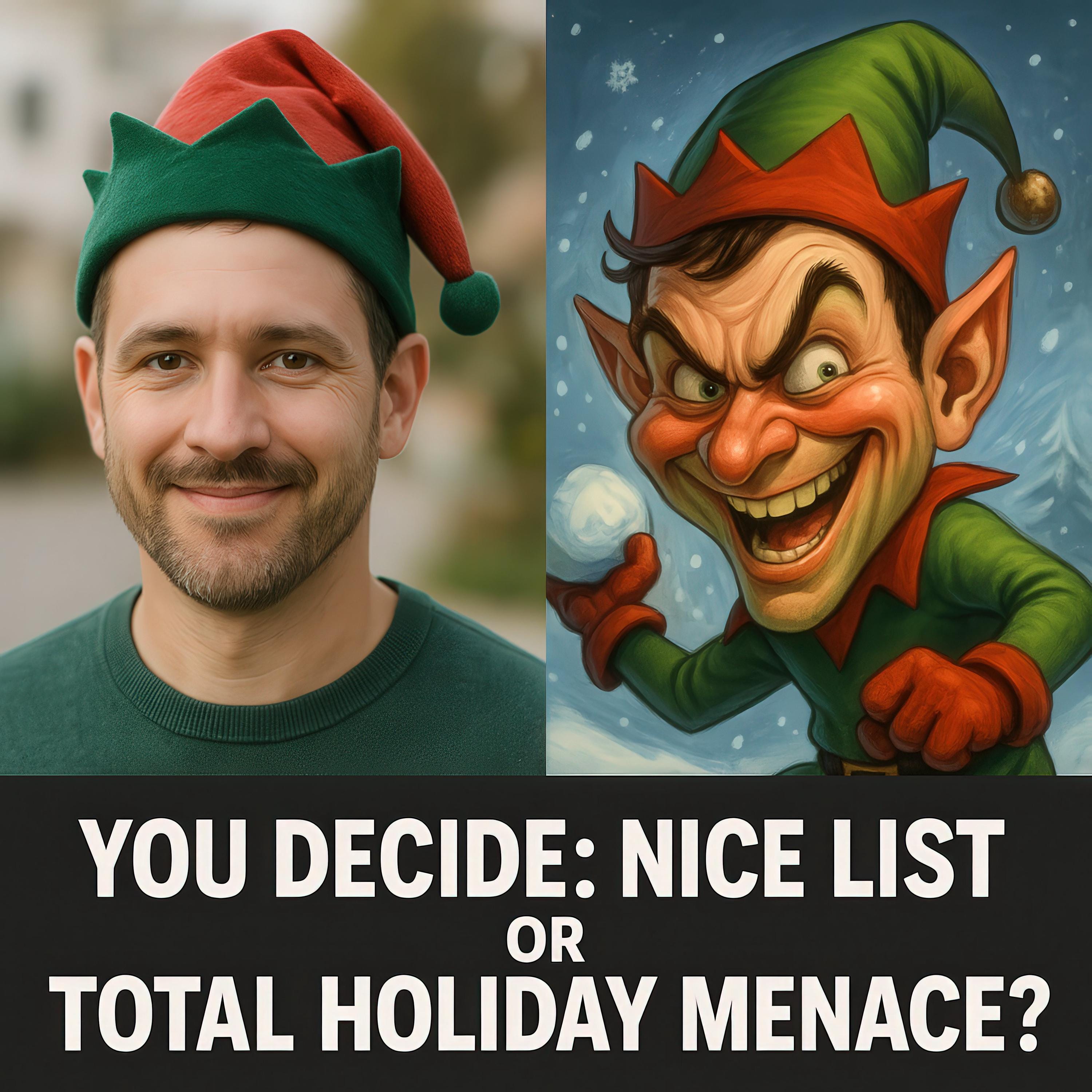 Custom Holiday Card Caricature