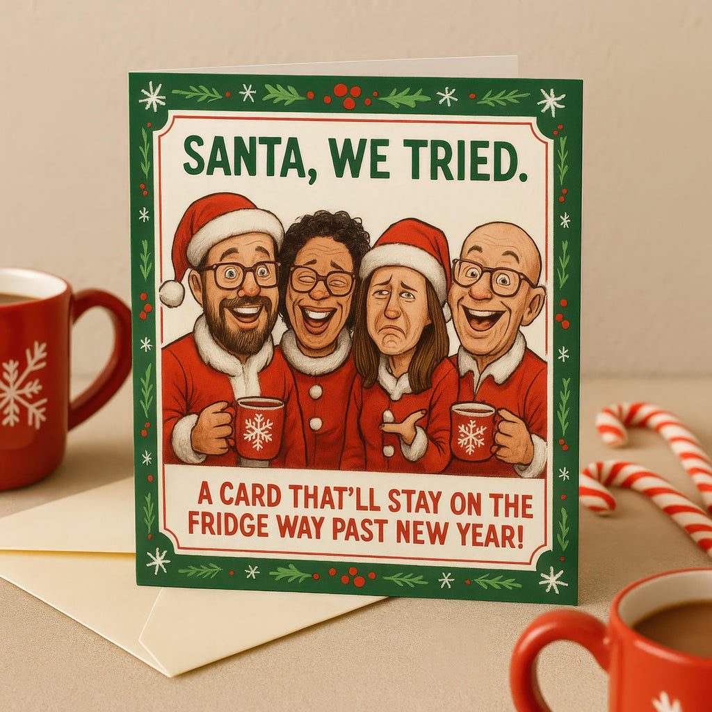 Custom Holiday Card Caricature