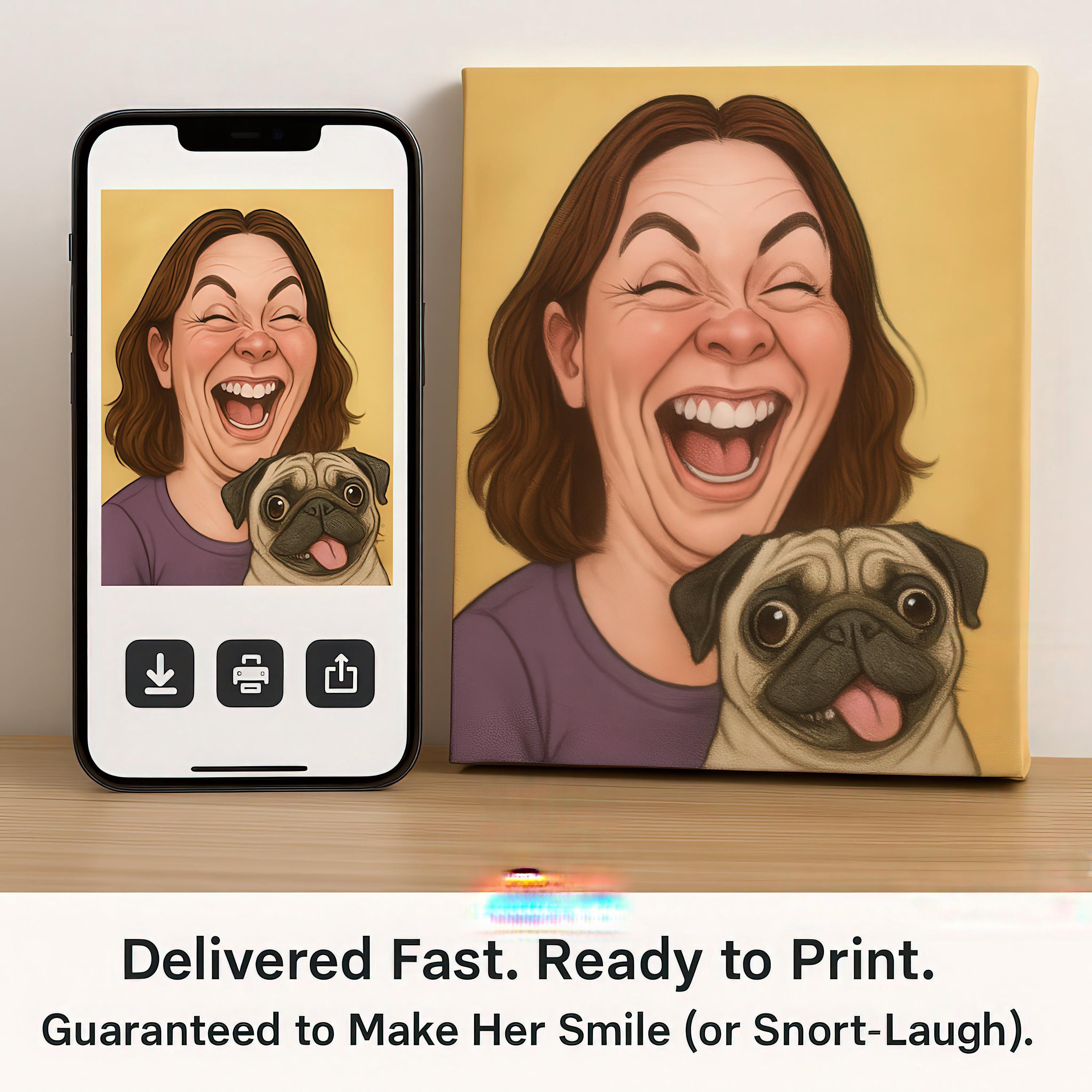 Custom Mothers Day Caricature