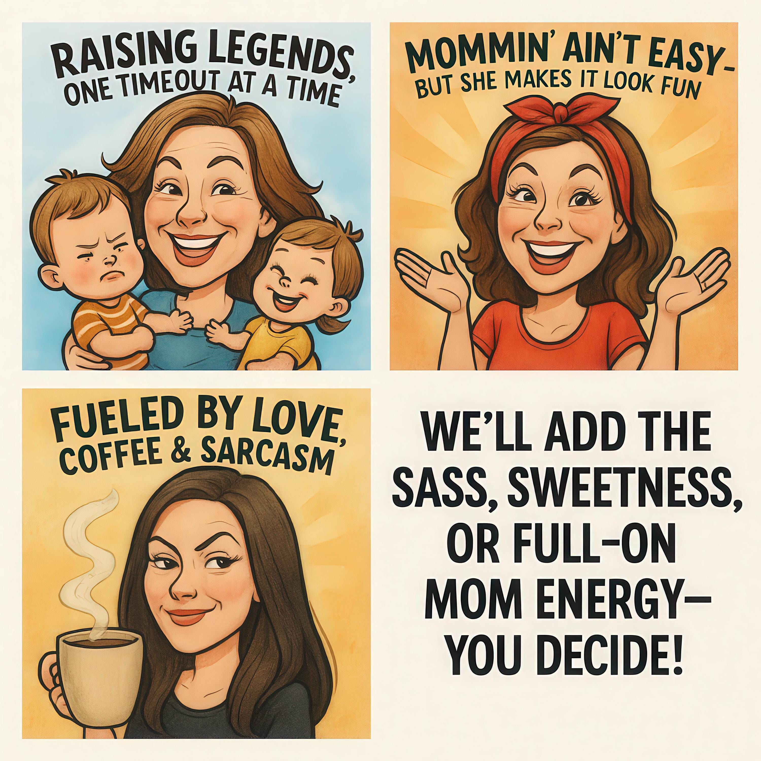 Custom Mothers Day Caricature