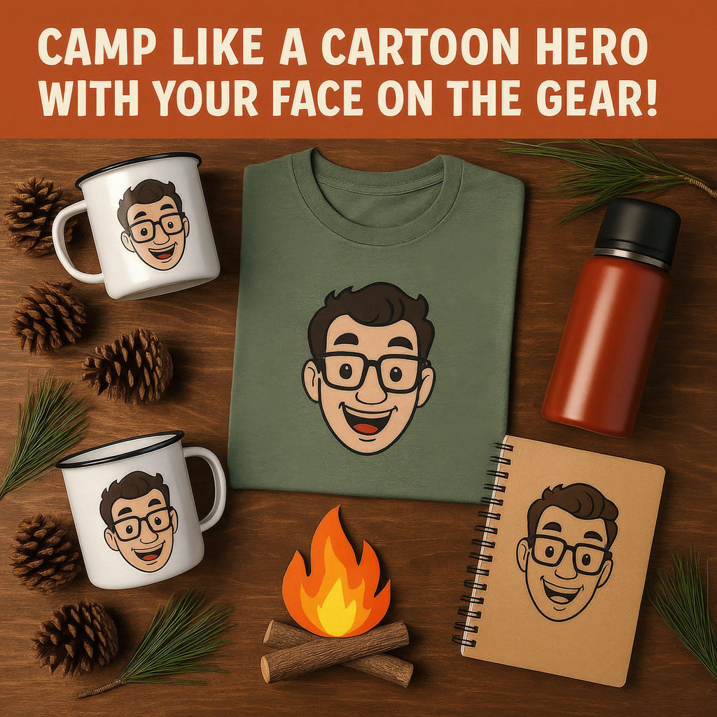 Custom Hiking & Camping Caricature