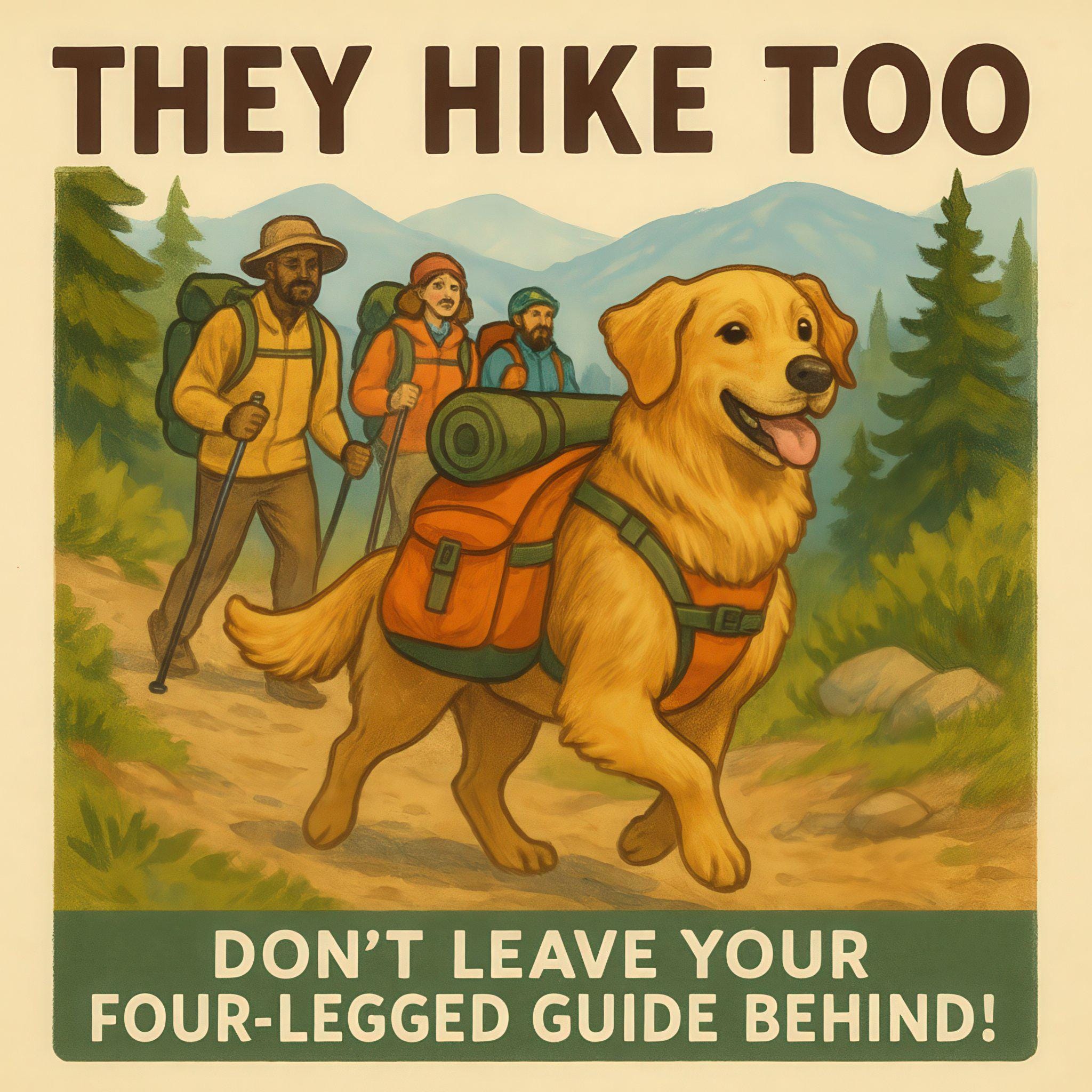 Custom Hiking & Camping Caricature