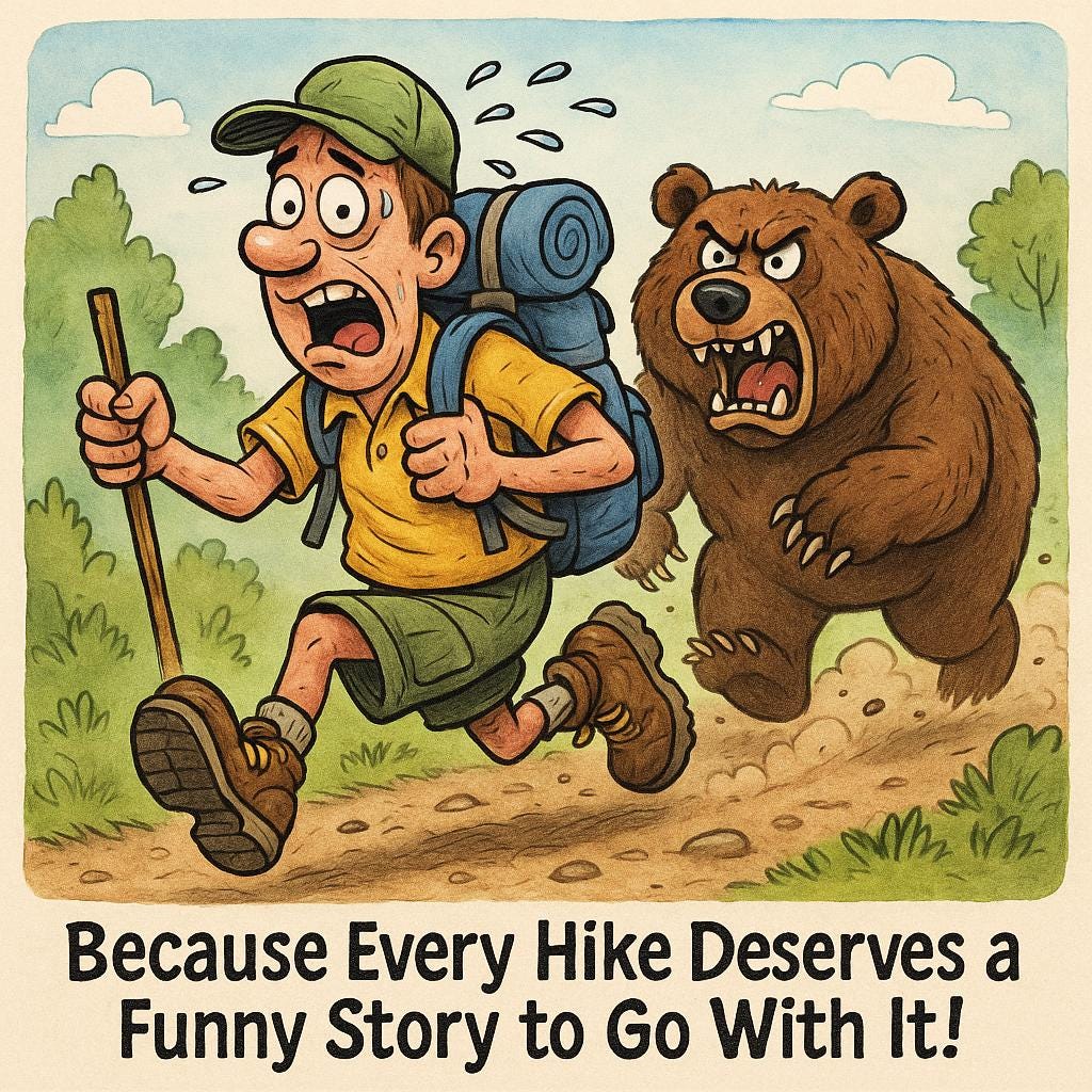 Custom Hiking & Camping Caricature