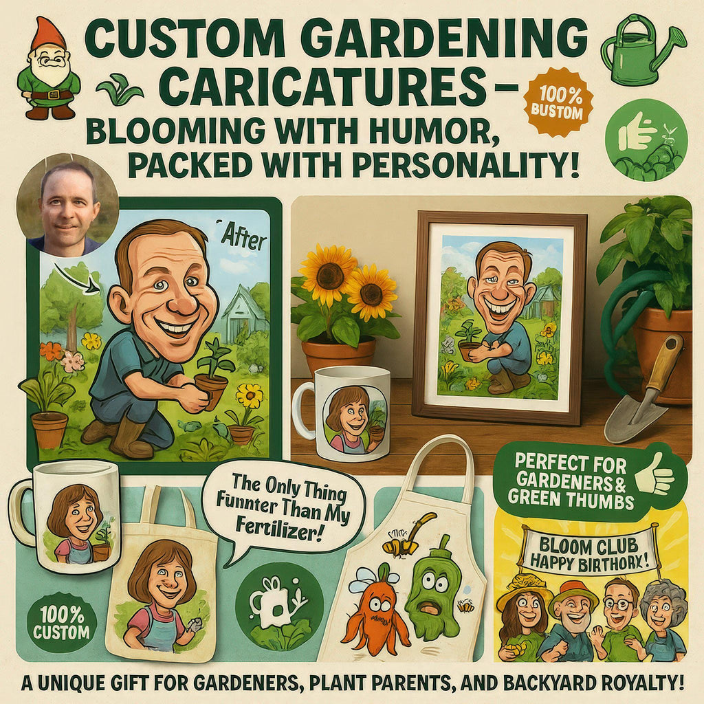 Custom Gardener Caricature