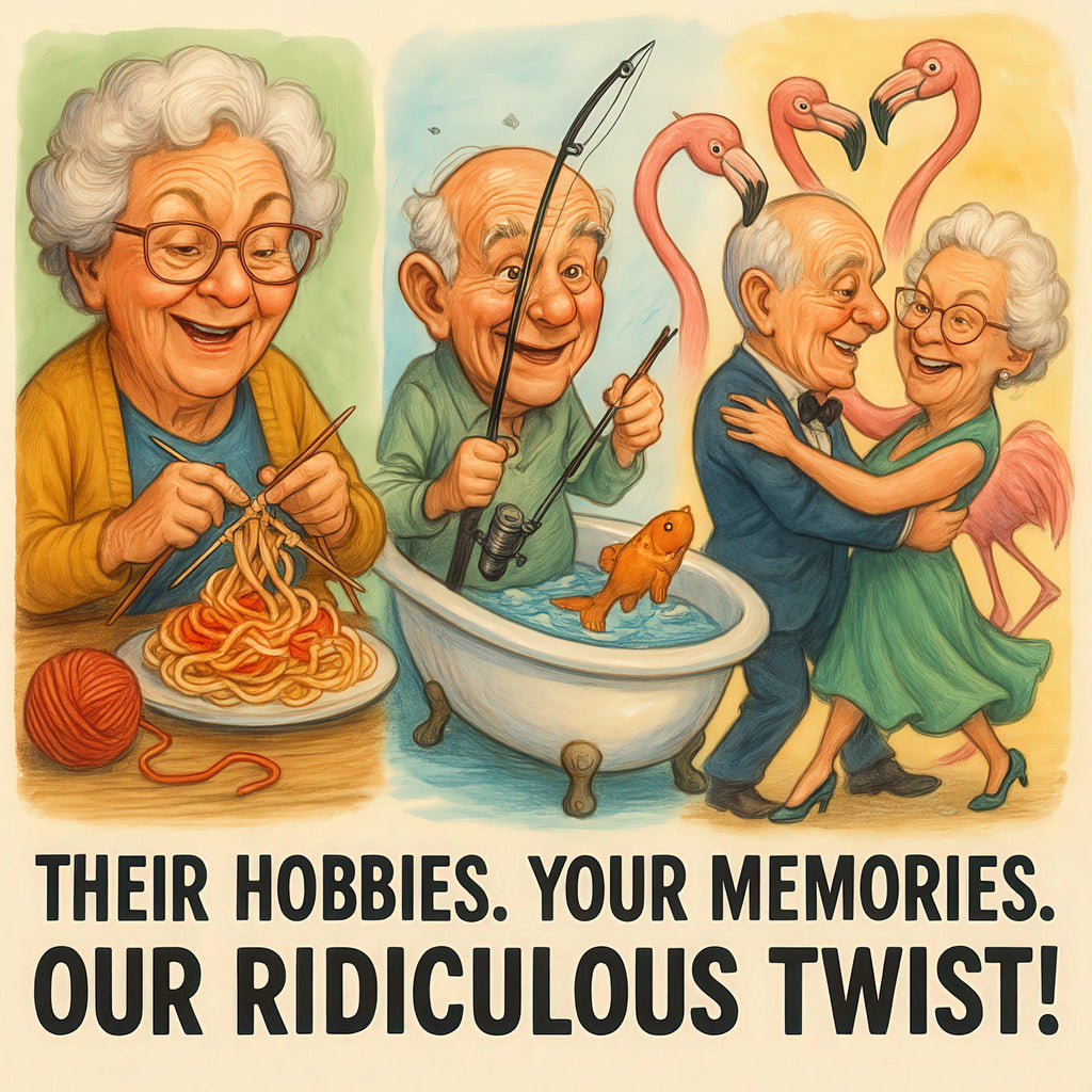 Custom Grandma & Grandpa Caricature