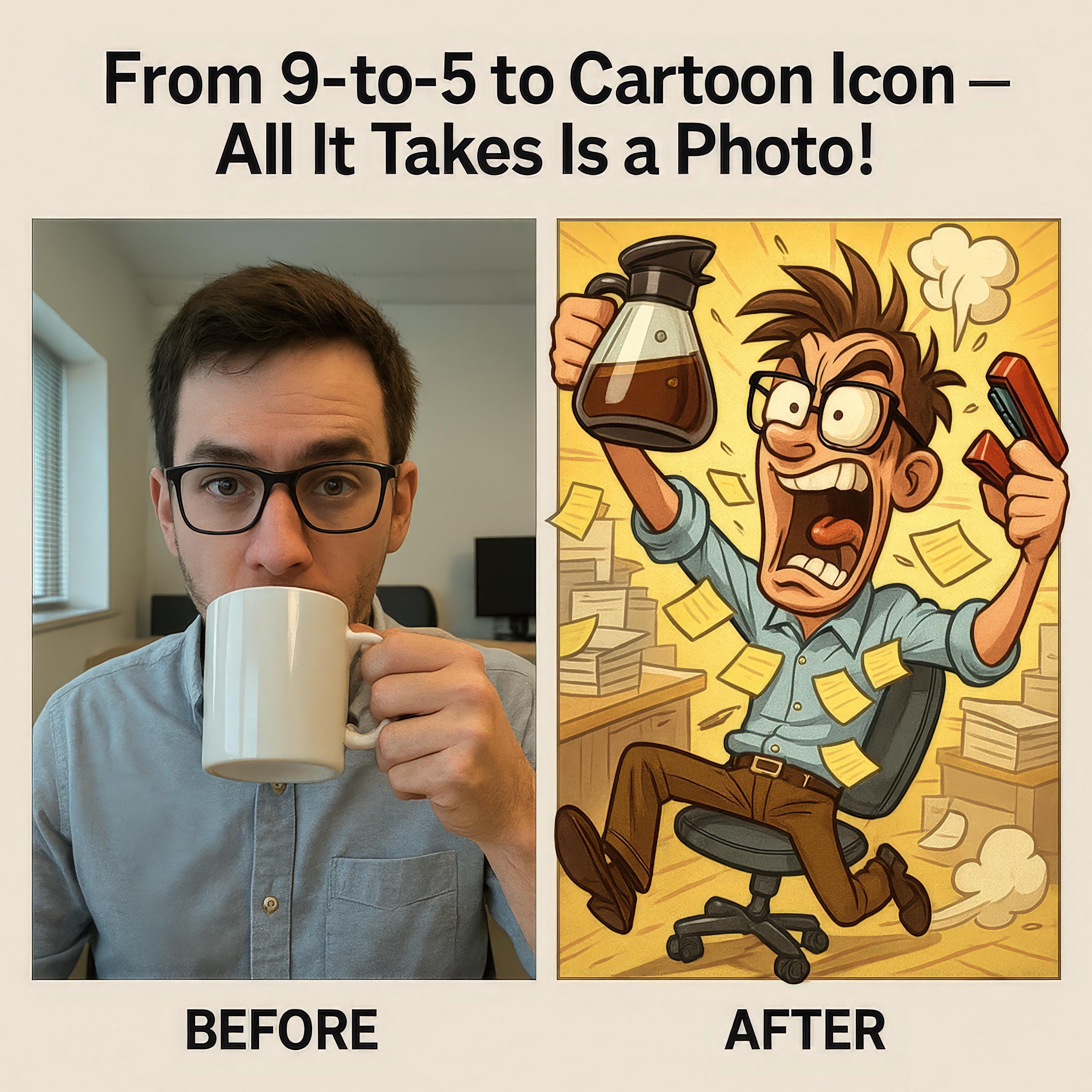 Custom Funny Coworker Caricature