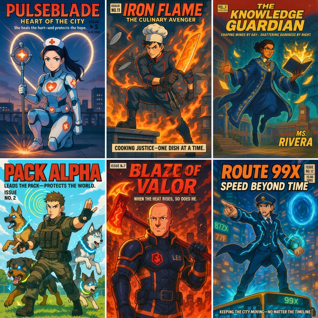 Personalized Profession Comic Book Cover