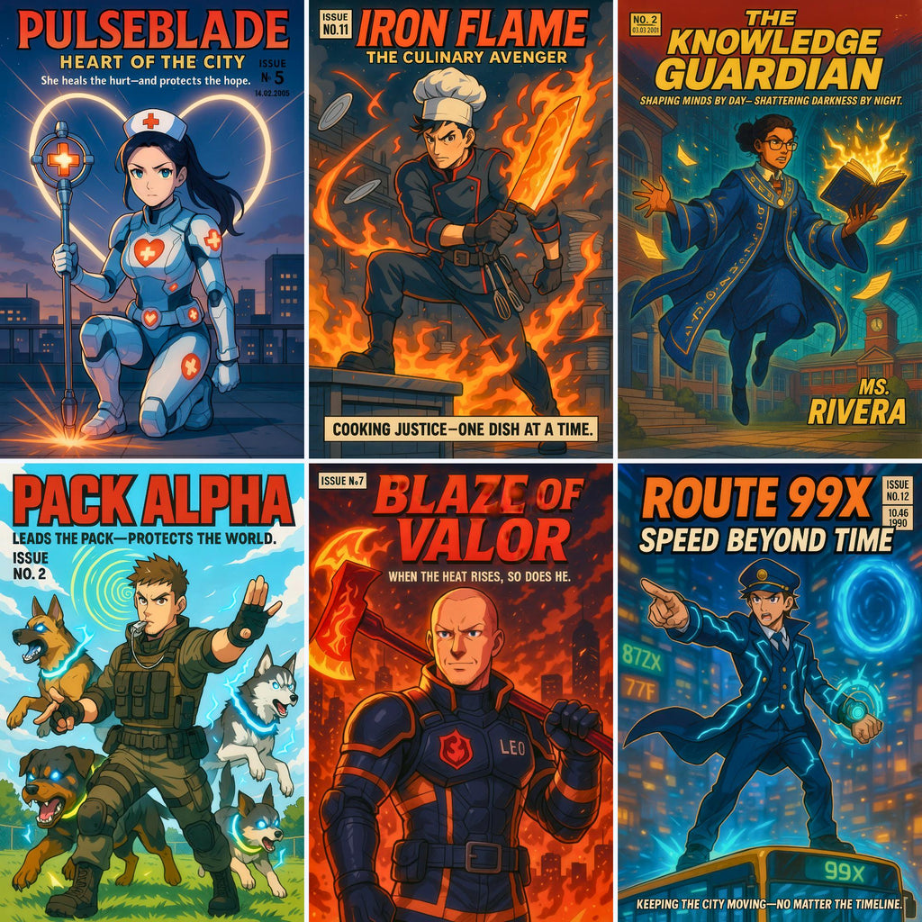 Personalized Profession Comic Book Cover