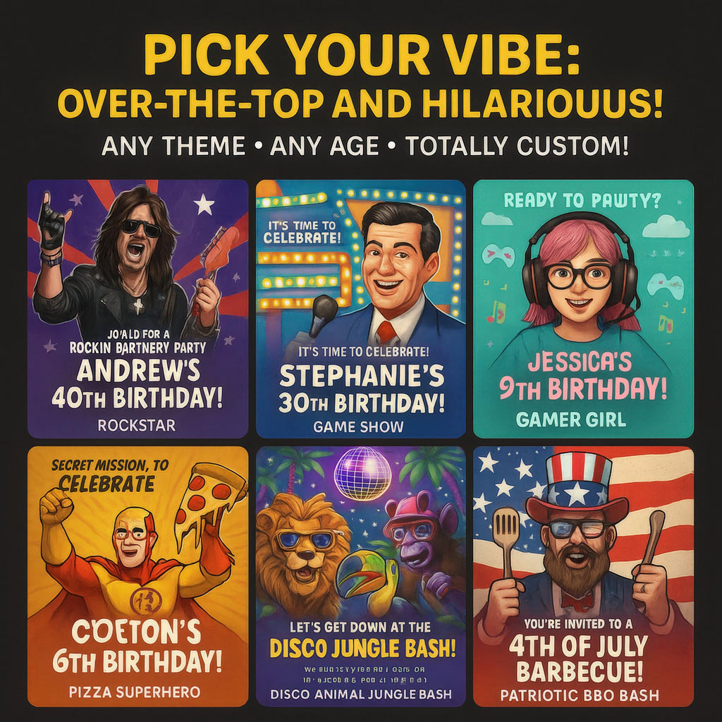 Personalized Caricature Event Invitation Illustration