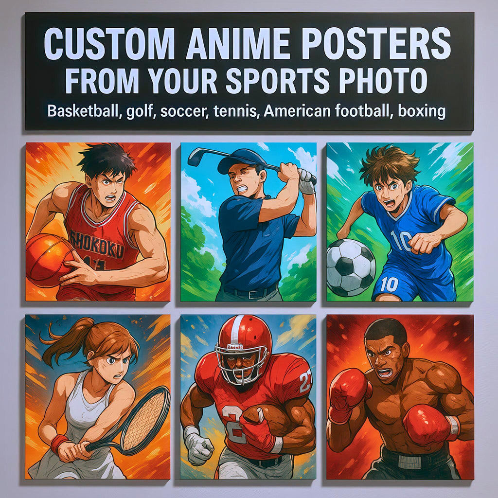 Custom Anime Athlete Comic Book Cover