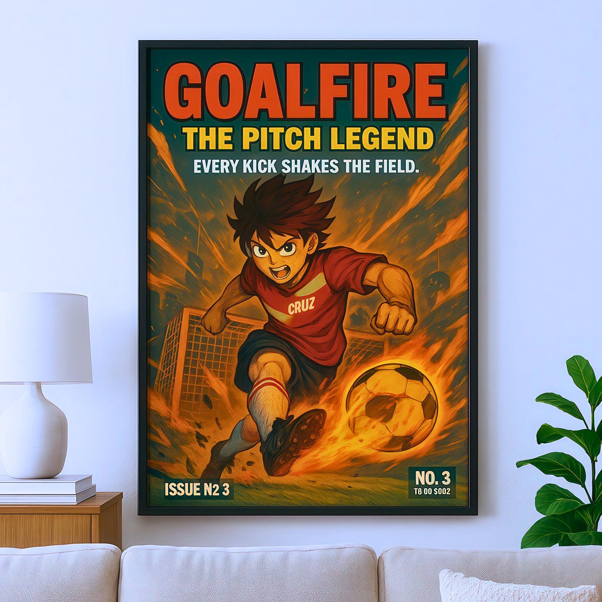 Custom Anime Athlete Comic Book Cover